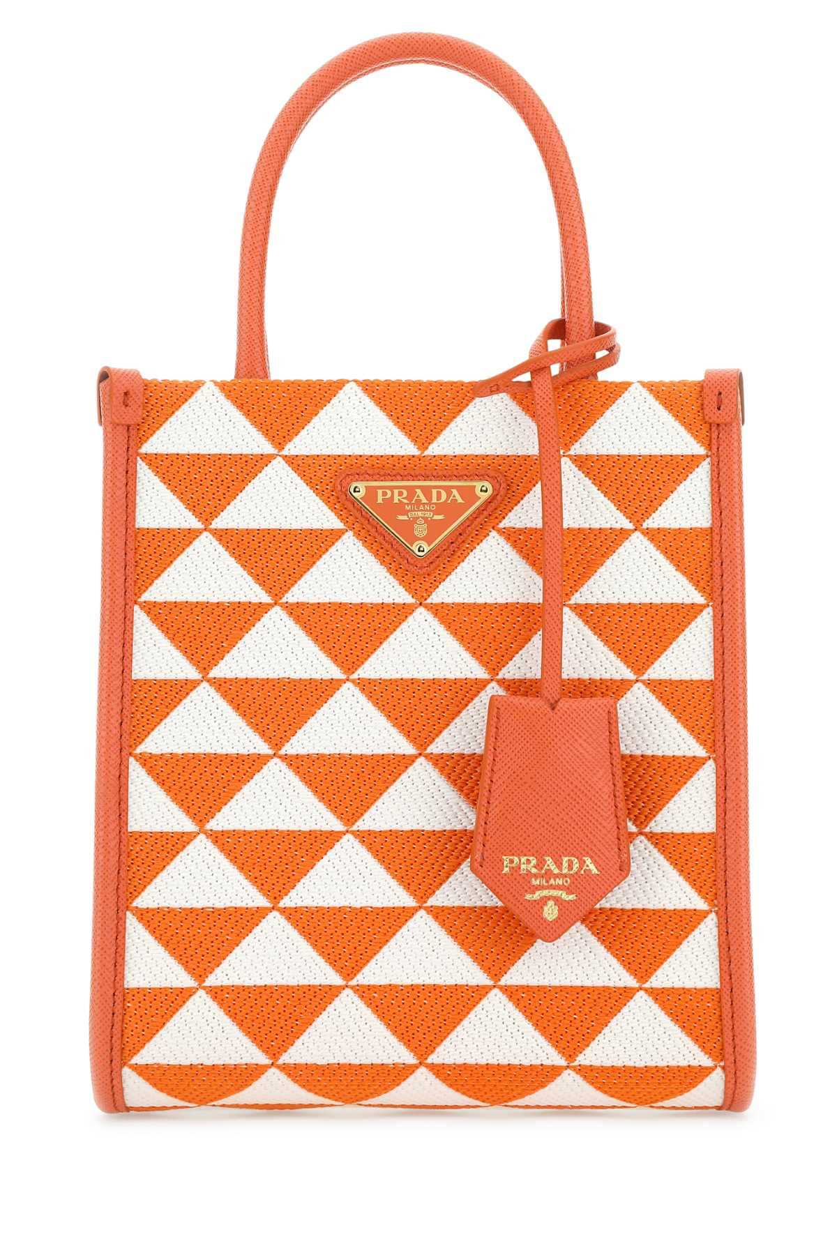Prada Women Embroidered Fabric Micro Symbole Handbag DestGlow