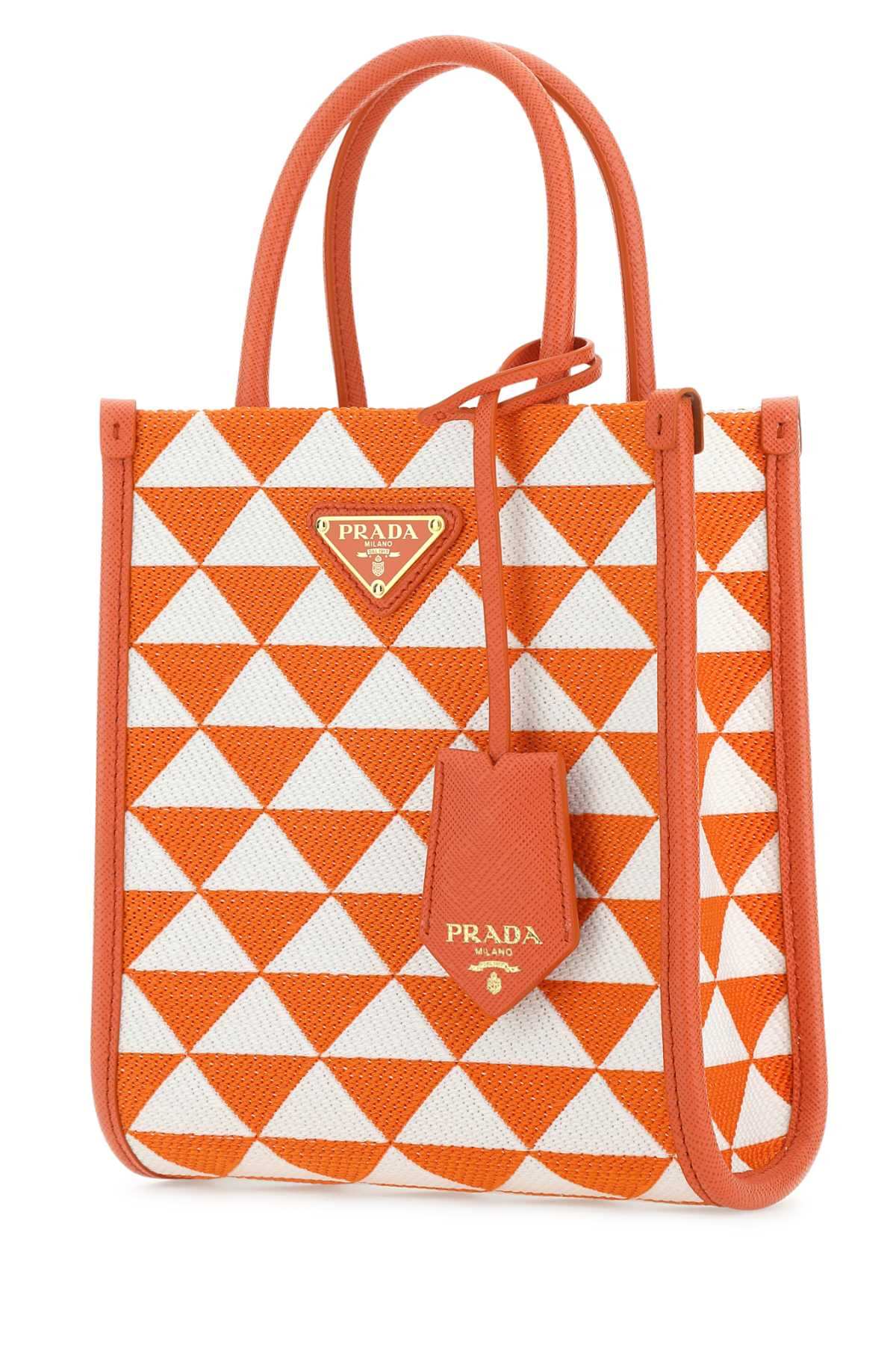 Prada Women Embroidered Fabric Micro Symbole Handbag DestGlow
