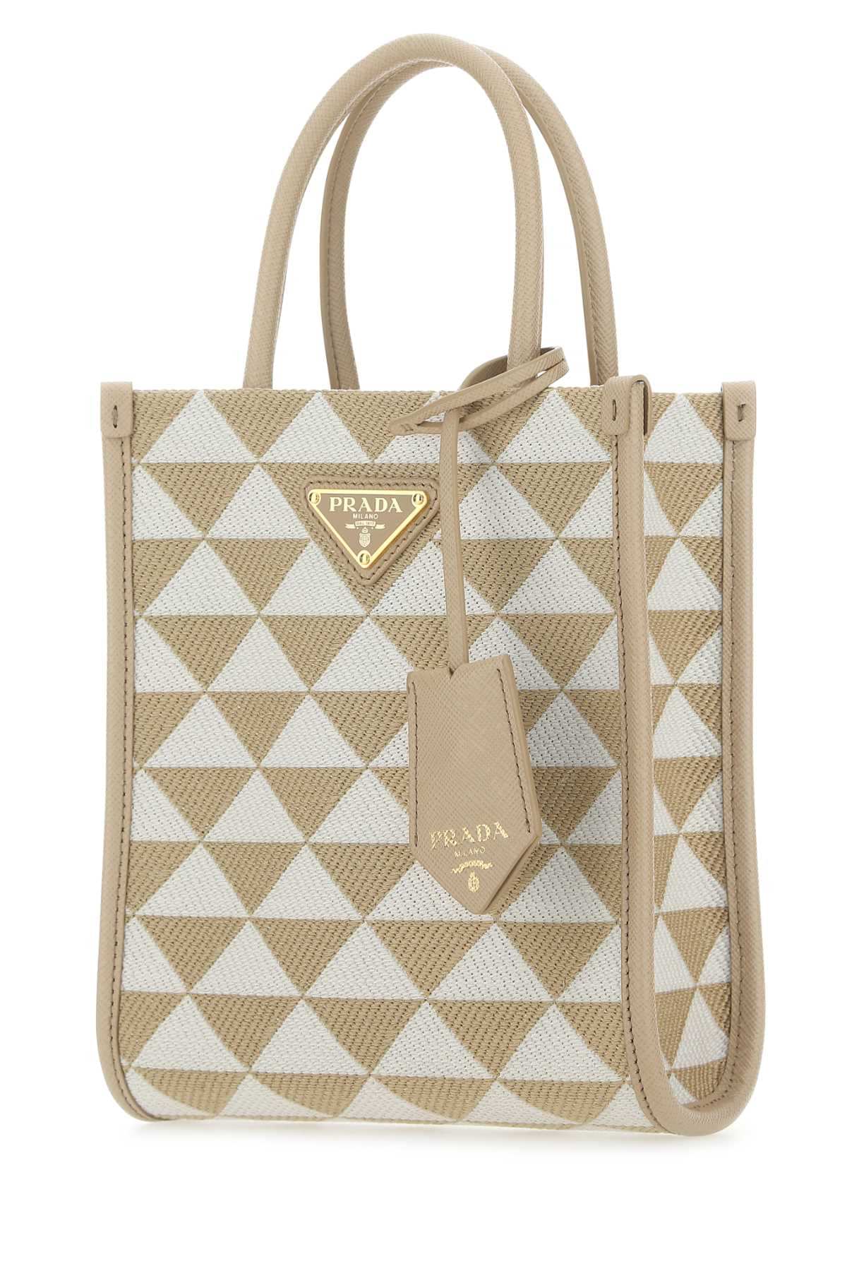 Prada Women Embroidered Fabric Micro Symbole Handbag DestGlow