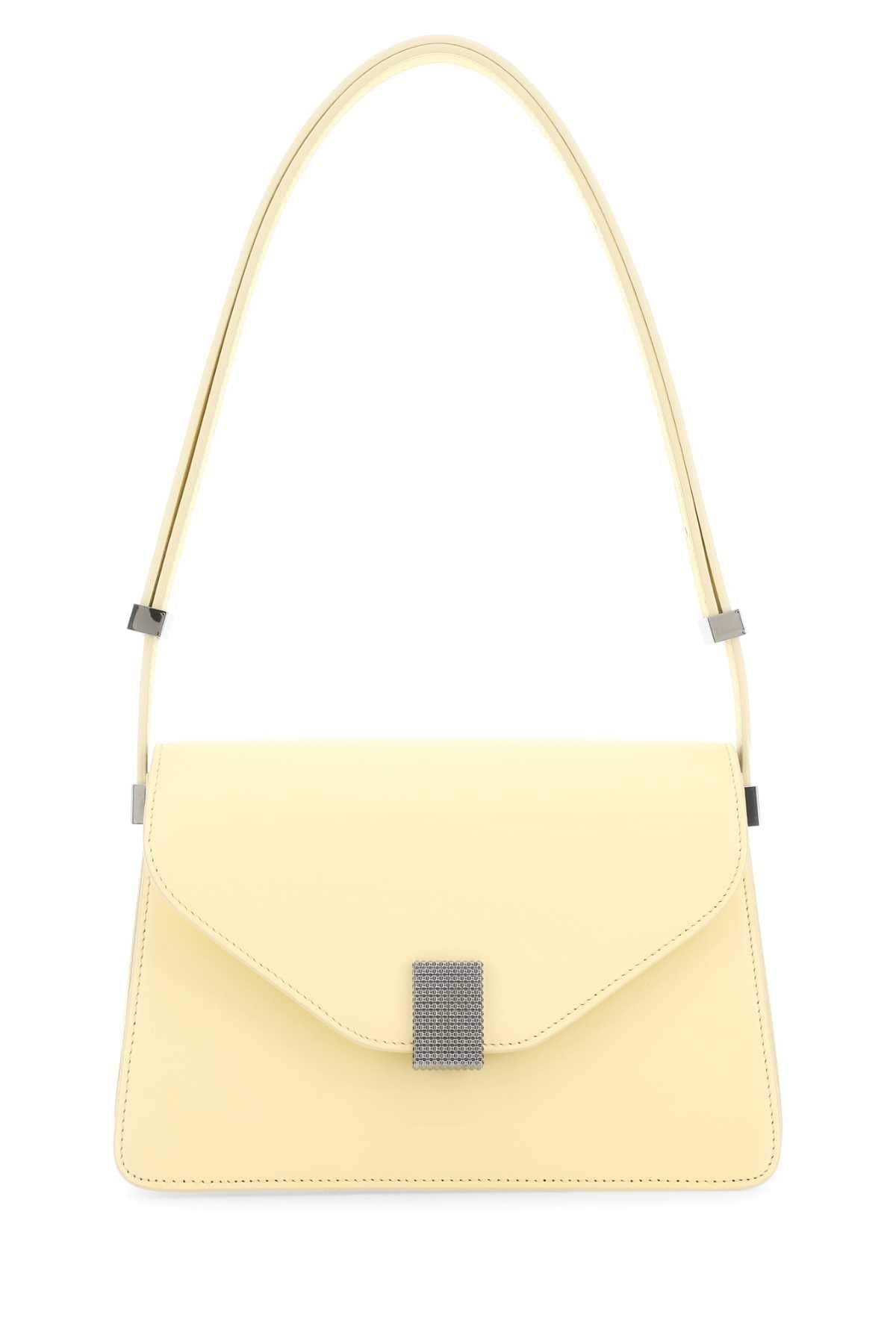 Lanvin Women Pastel Yellow Leather Concerto Shoulder Bag DestGlow