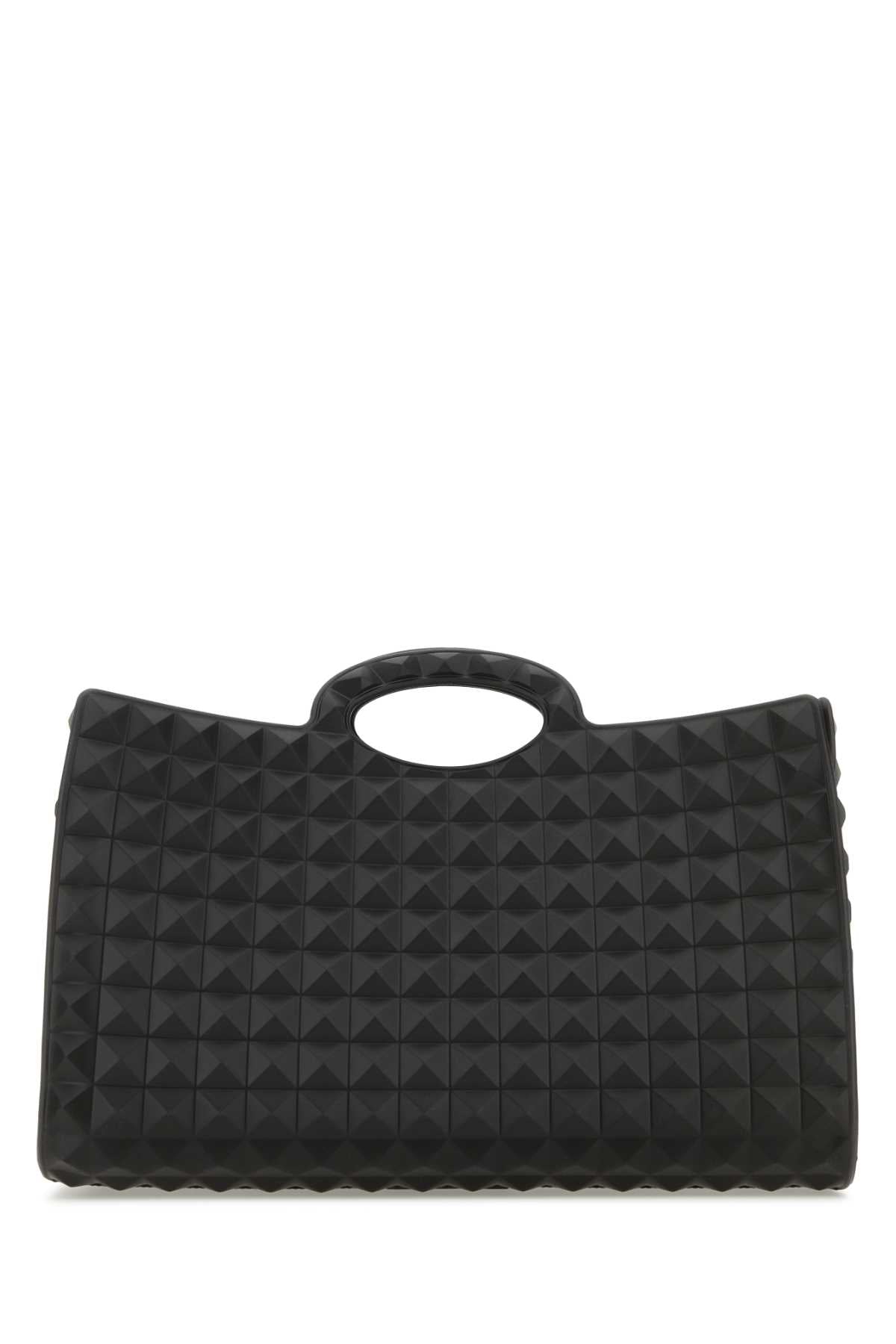 Valentino Garavani Men Black Rubber Le Troisiã¨Me Shopping Bag DestGlow