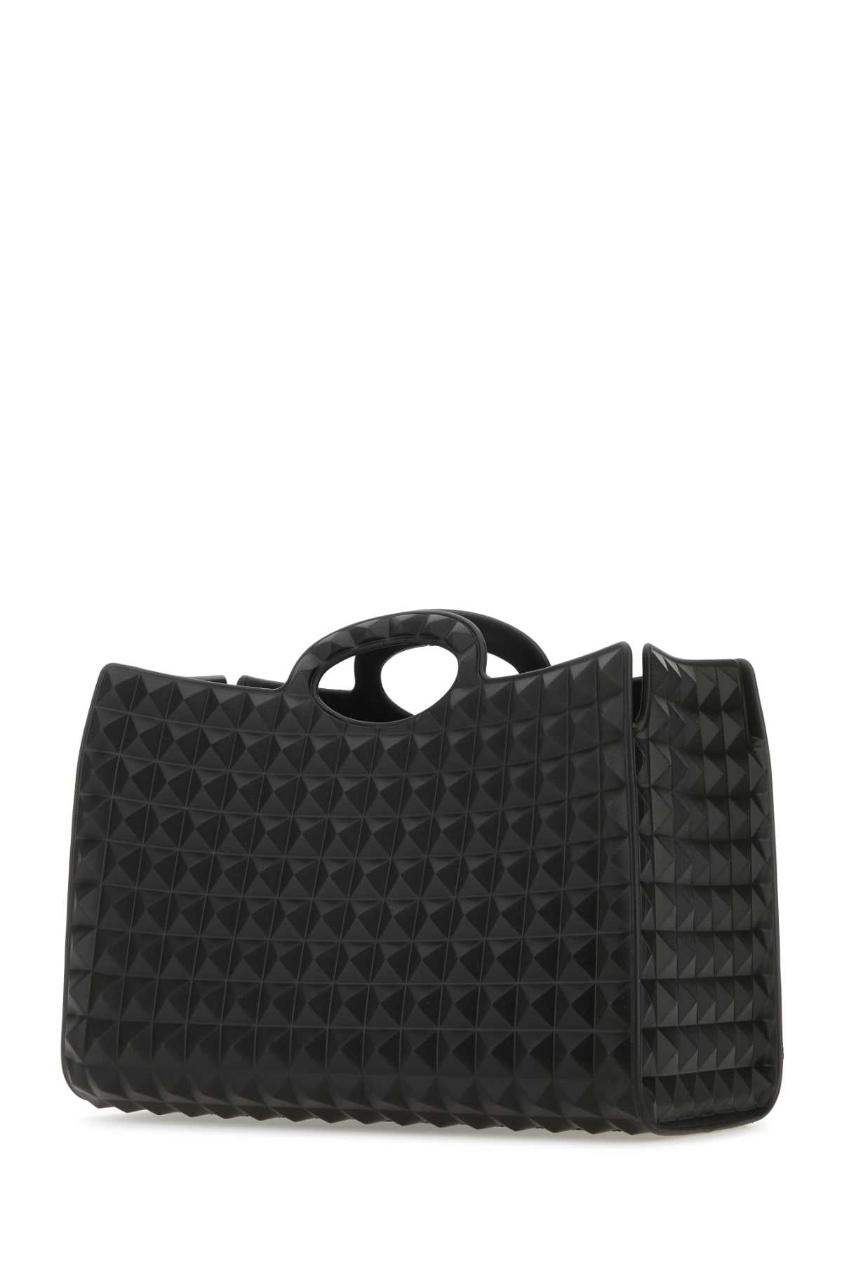 Valentino Garavani Men Black Rubber Le Troisiã¨Me Shopping Bag DestGlow