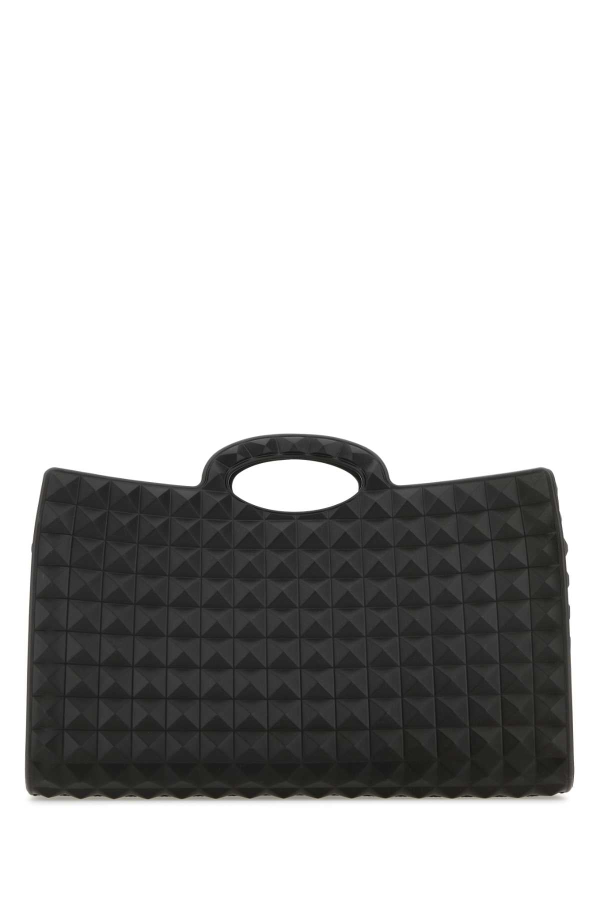 Valentino Garavani Men Black Rubber Le Troisiã¨Me Shopping Bag by Luosophy