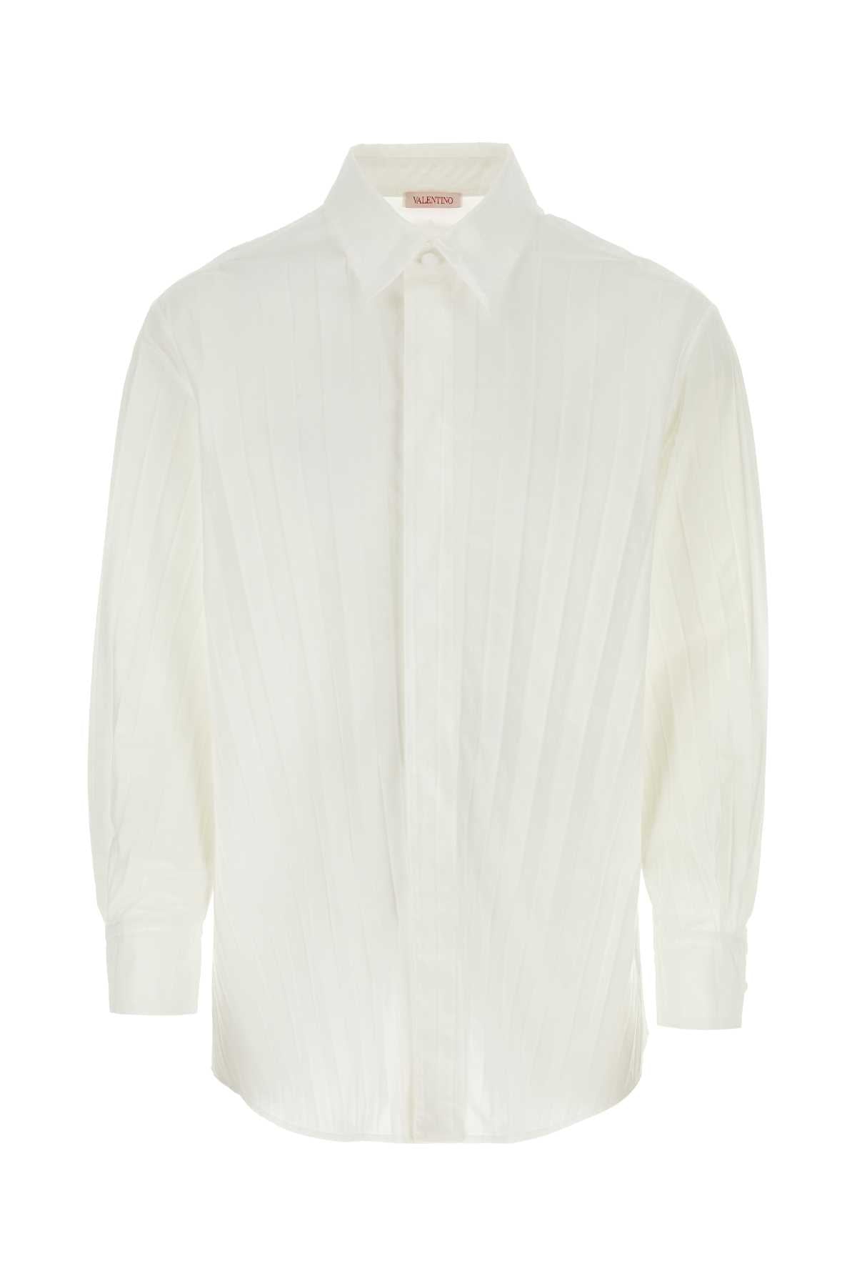 Valentino Garavani Men White Tech Nylon Oversize Shirt by Luosophy