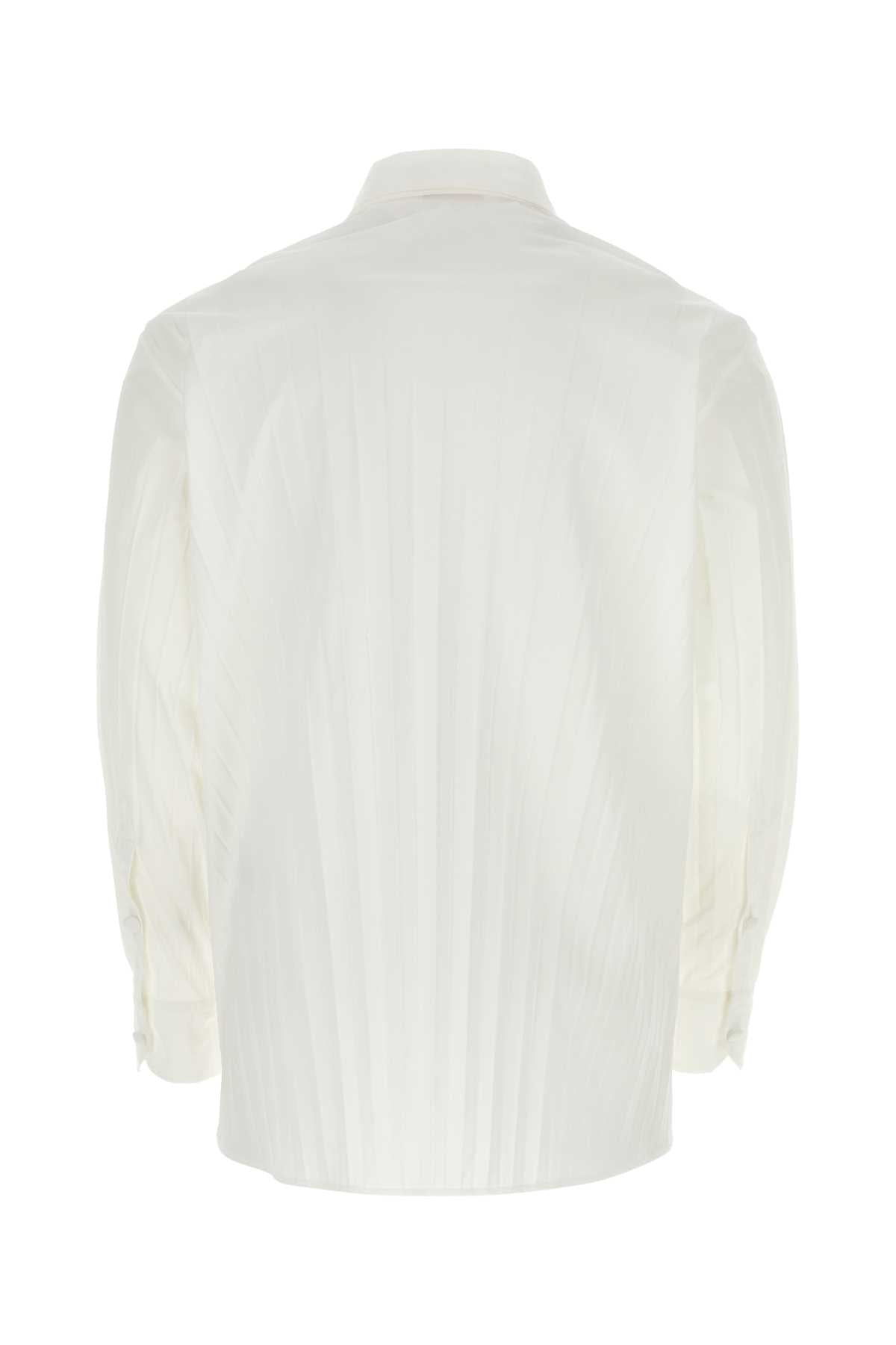 Valentino Garavani Men White Tech Nylon Oversize Shirt by Luosophy