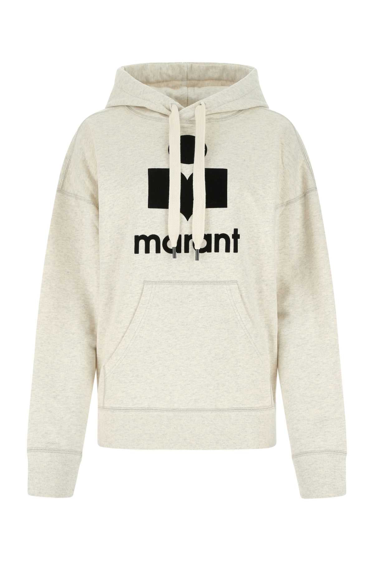 Isabel Marant Etoile Women Melange Ivory Cotton Blend Mansel Sweatshirt by Luosophy