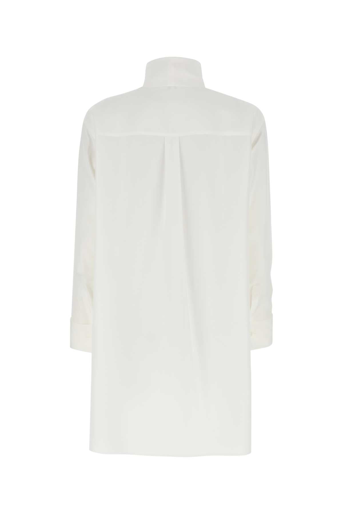Loewe Women Ivory Crepe Oversize Blouse DestGlow