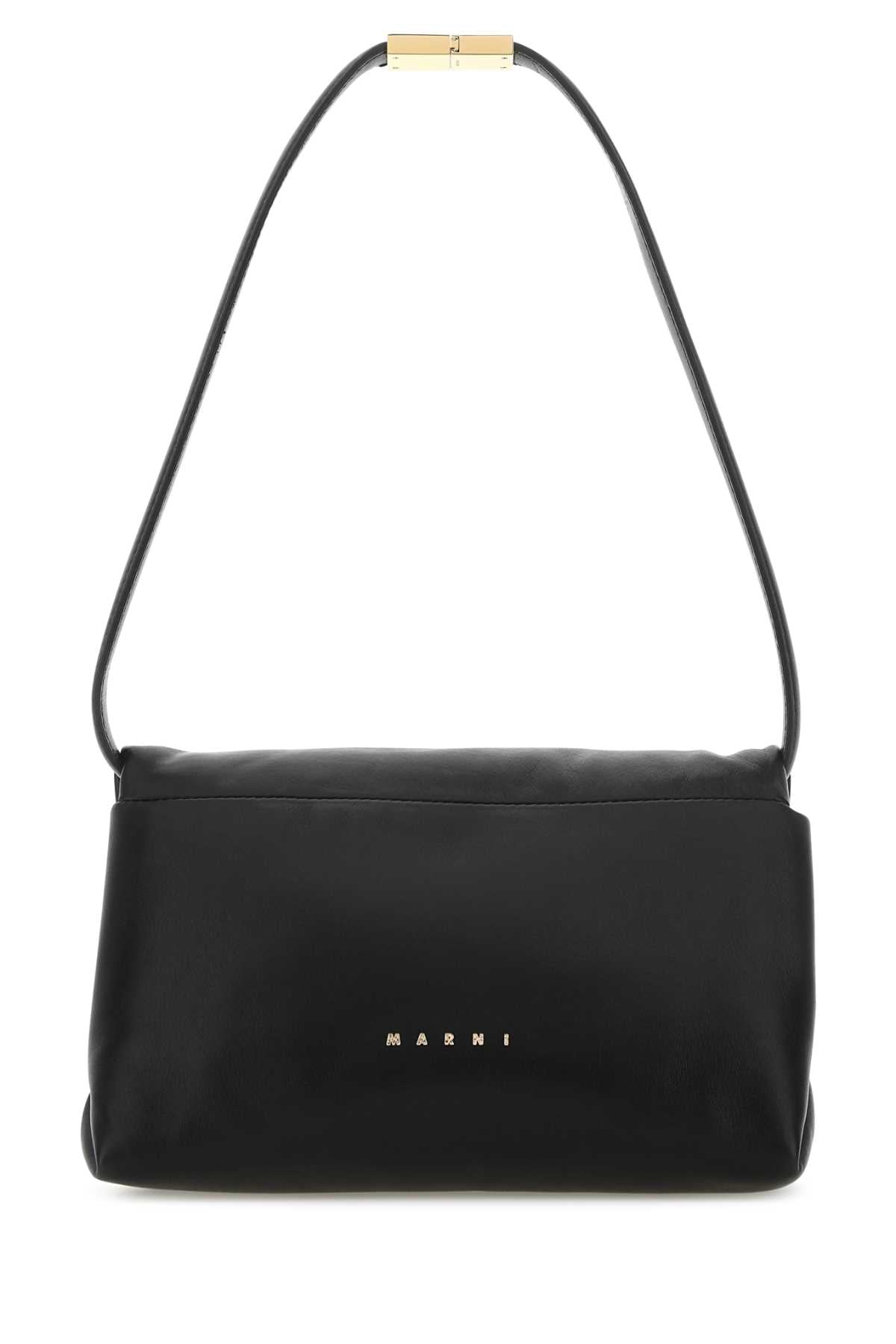 Marni Women Black Leather Prisma Shoulder Bag by Luosophy