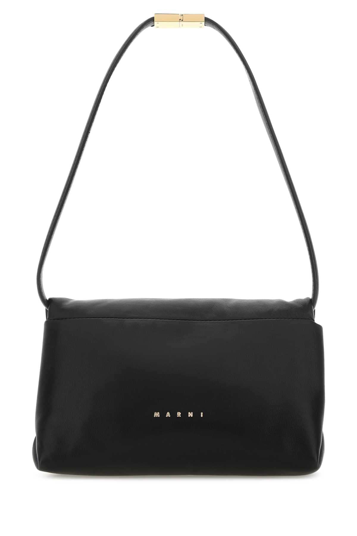Marni Women Black Leather Prisma Shoulder Bag DestGlow