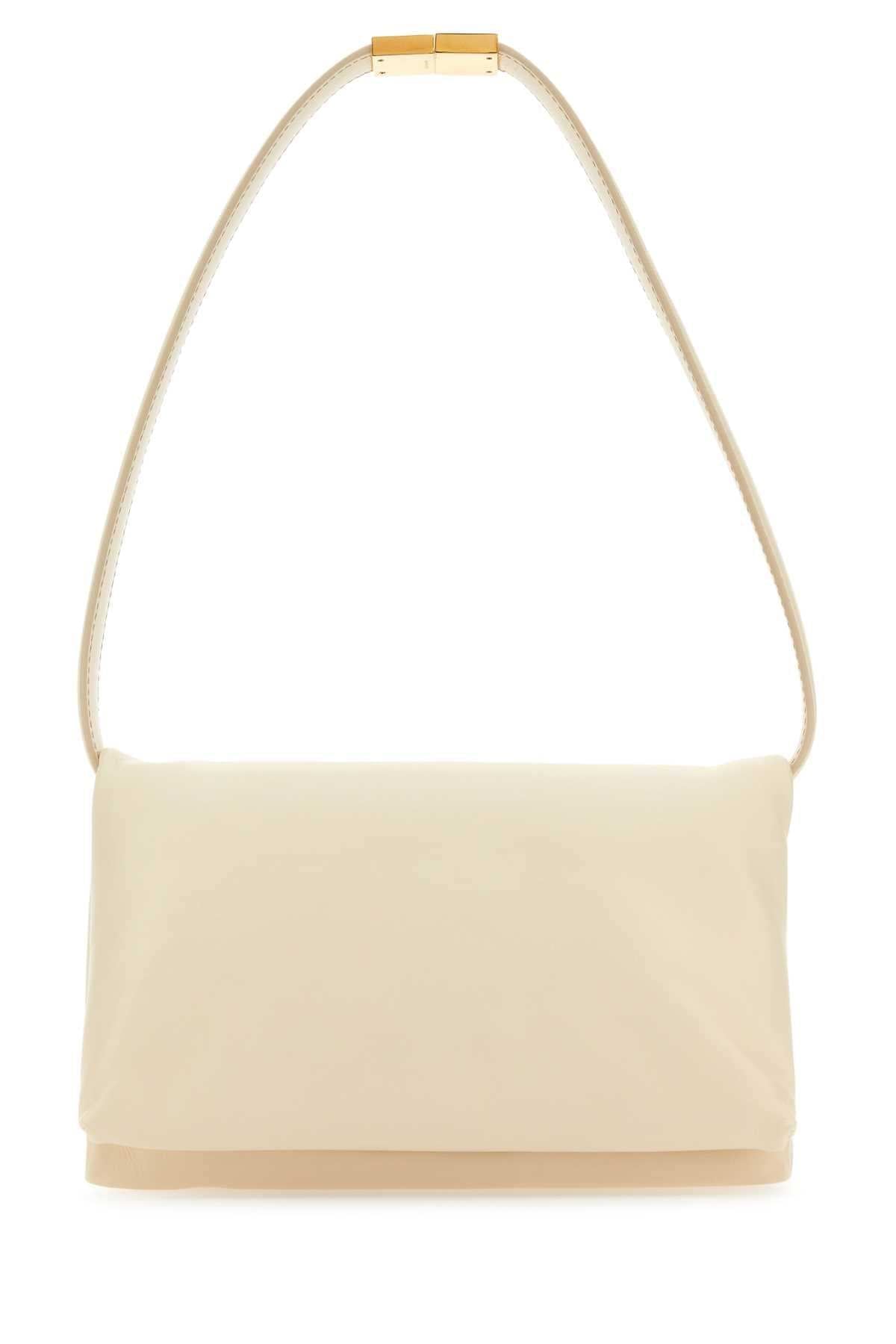 Marni Women Ivory Leather Prisma Shoulder Bag DestGlow