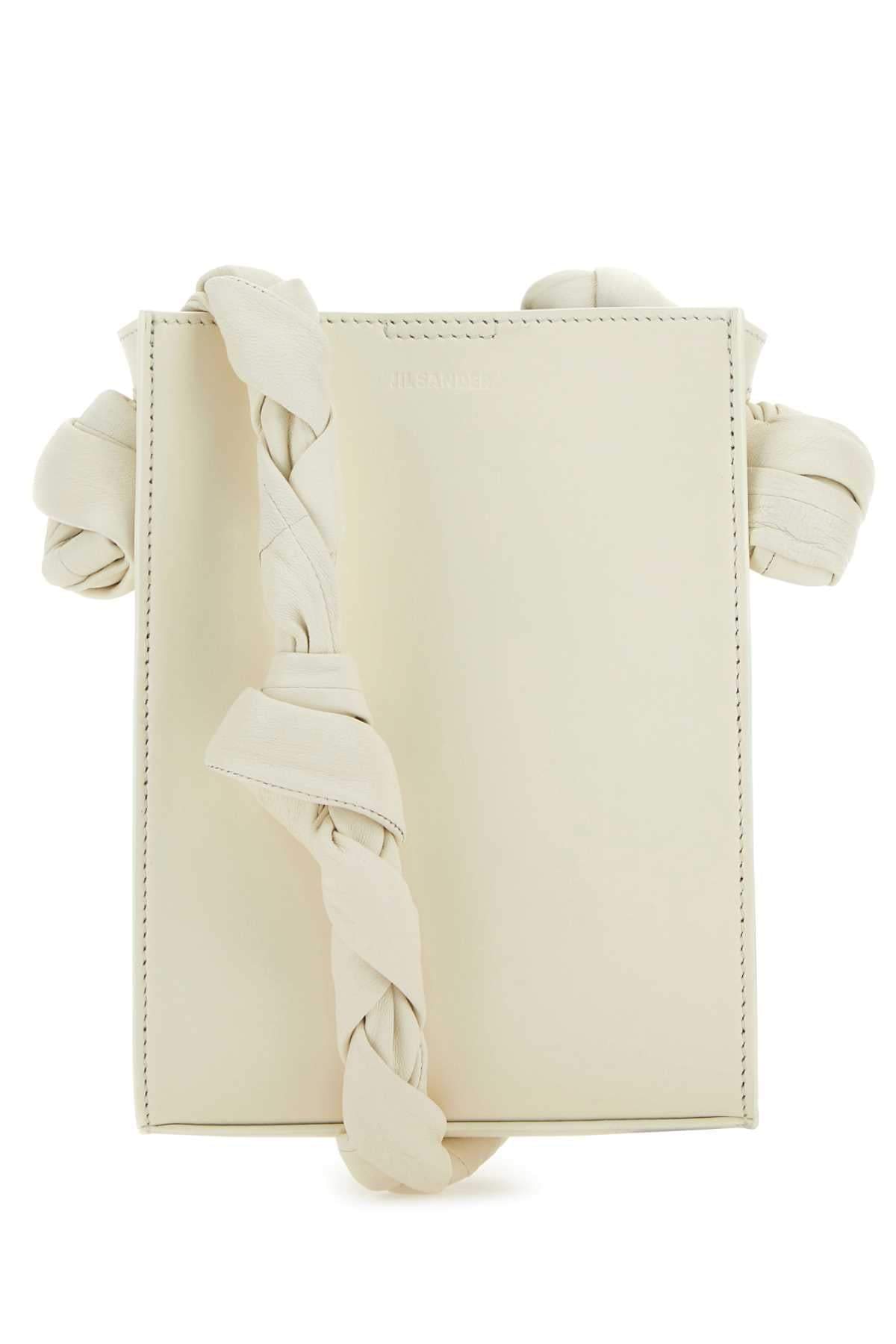 Jil Sander Women Ivory Leather Tangle Shoulder Bag DestGlow
