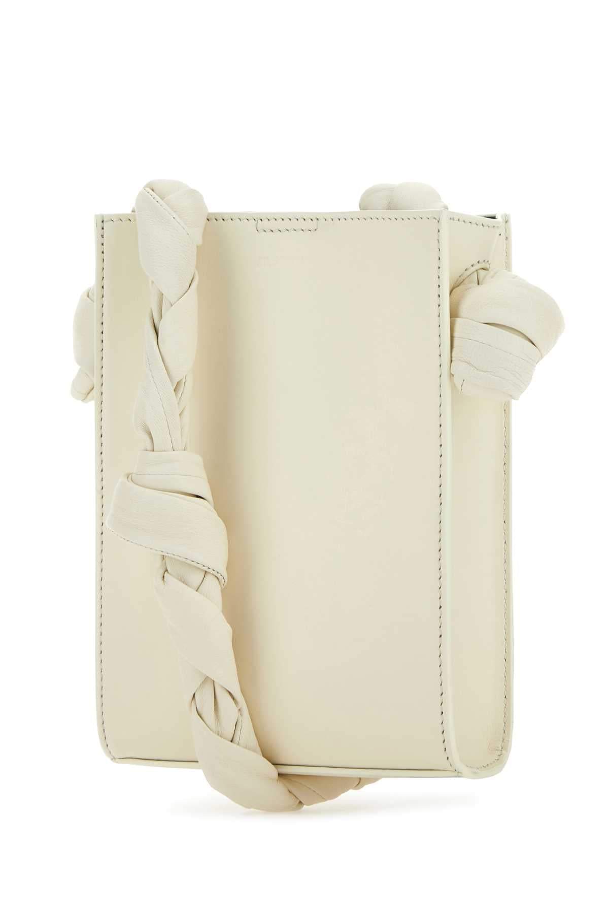 Jil Sander Women Ivory Leather Tangle Shoulder Bag DestGlow
