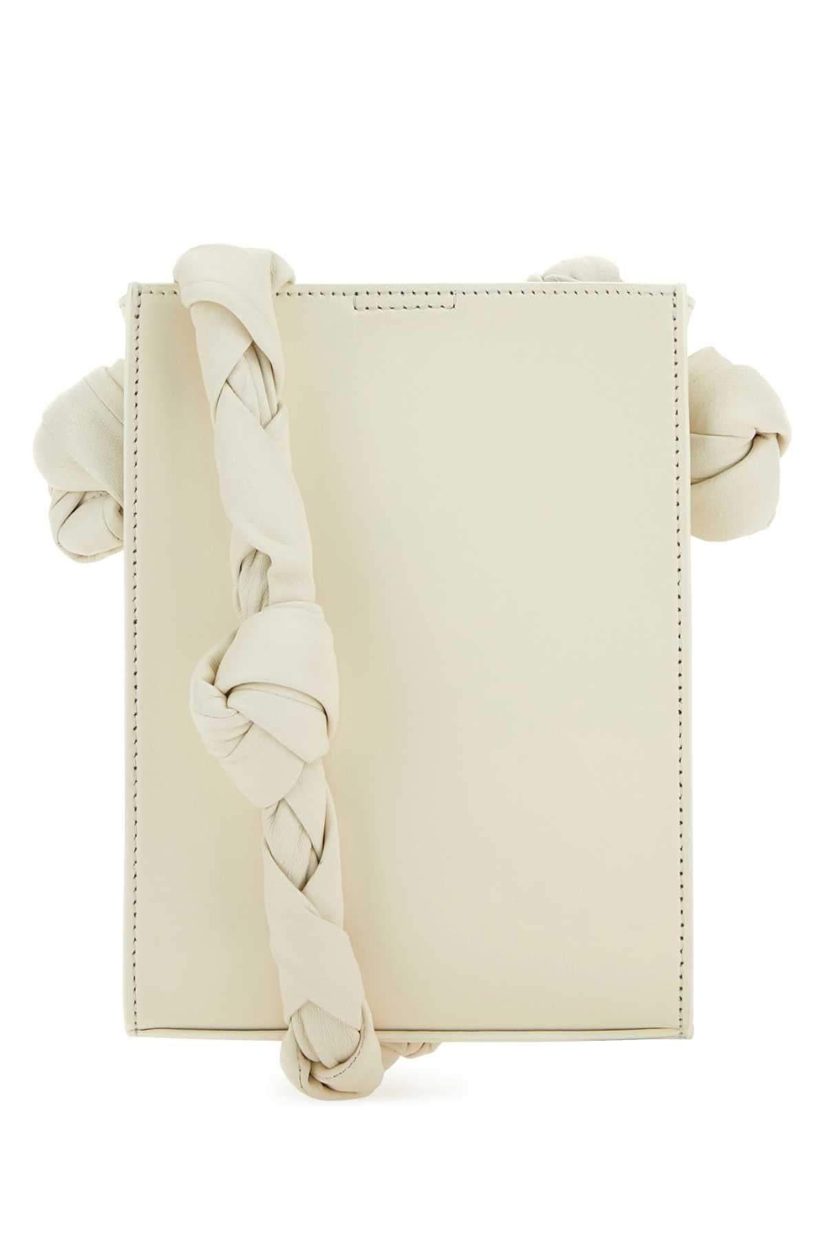 Jil Sander Women Ivory Leather Tangle Shoulder Bag DestGlow