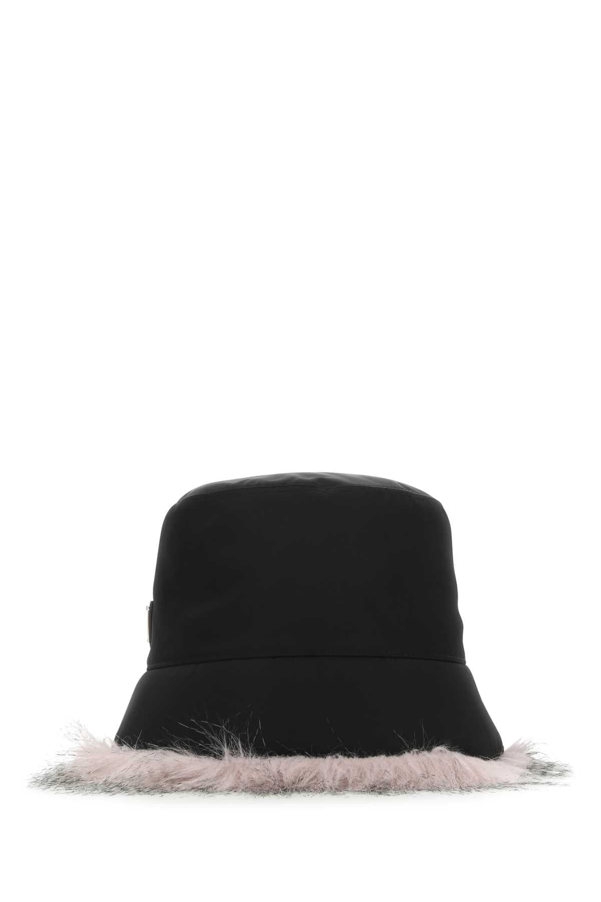 Prada Women Black Re-Nylon Hat DestGlow