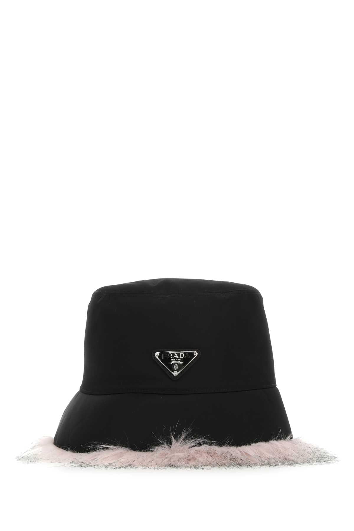 Prada Women Black Re-Nylon Hat DestGlow