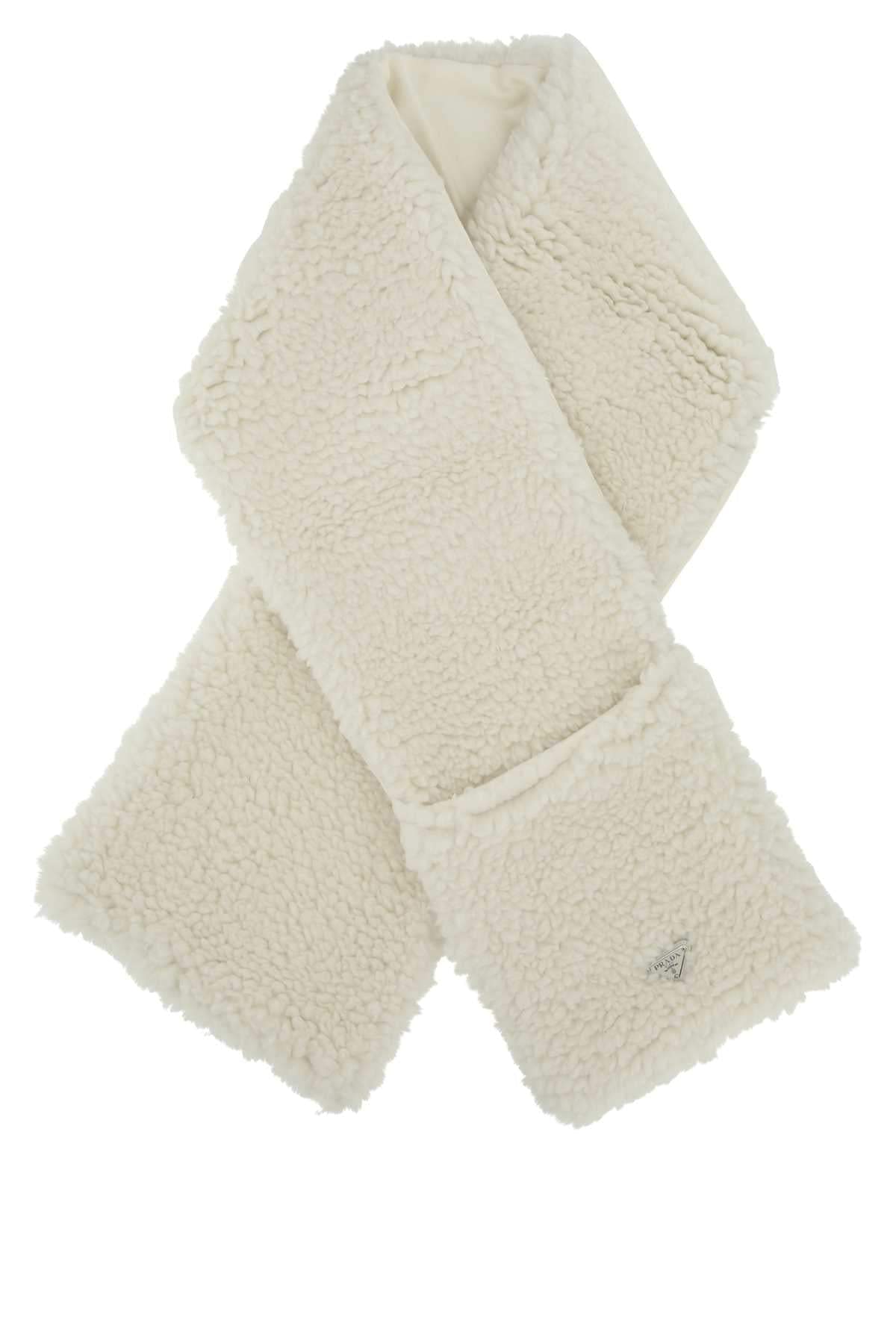 Prada Women Ivory Teddy Scarf DestGlow