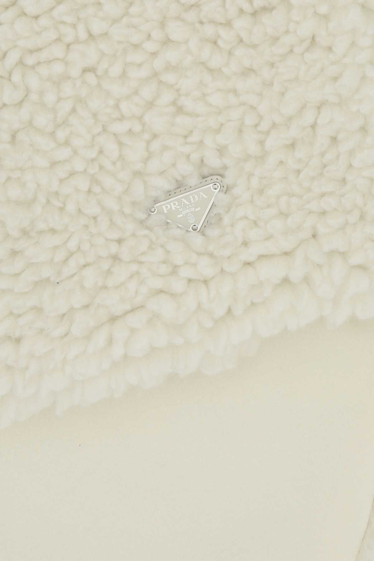 Prada Women Ivory Teddy Scarf DestGlow