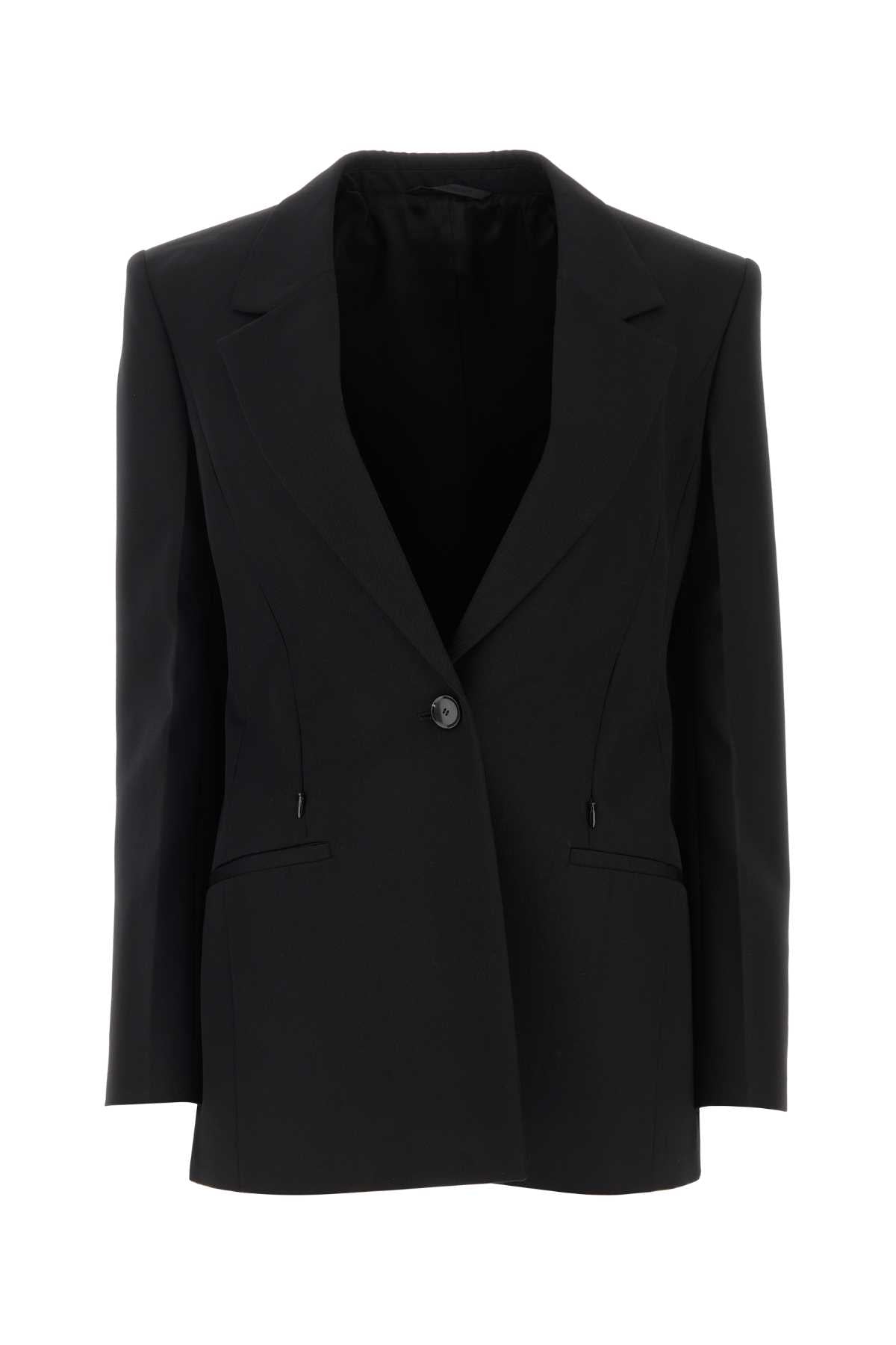 Givenchy Women Black Wool Blend Blazer by Luosophy