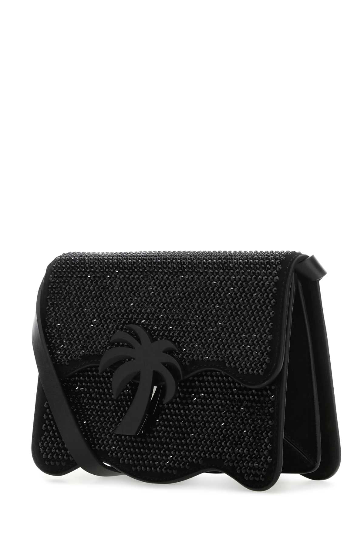 Palm Angels Women Embellished Suede Palm Beach Crossbody Bag DestGlow