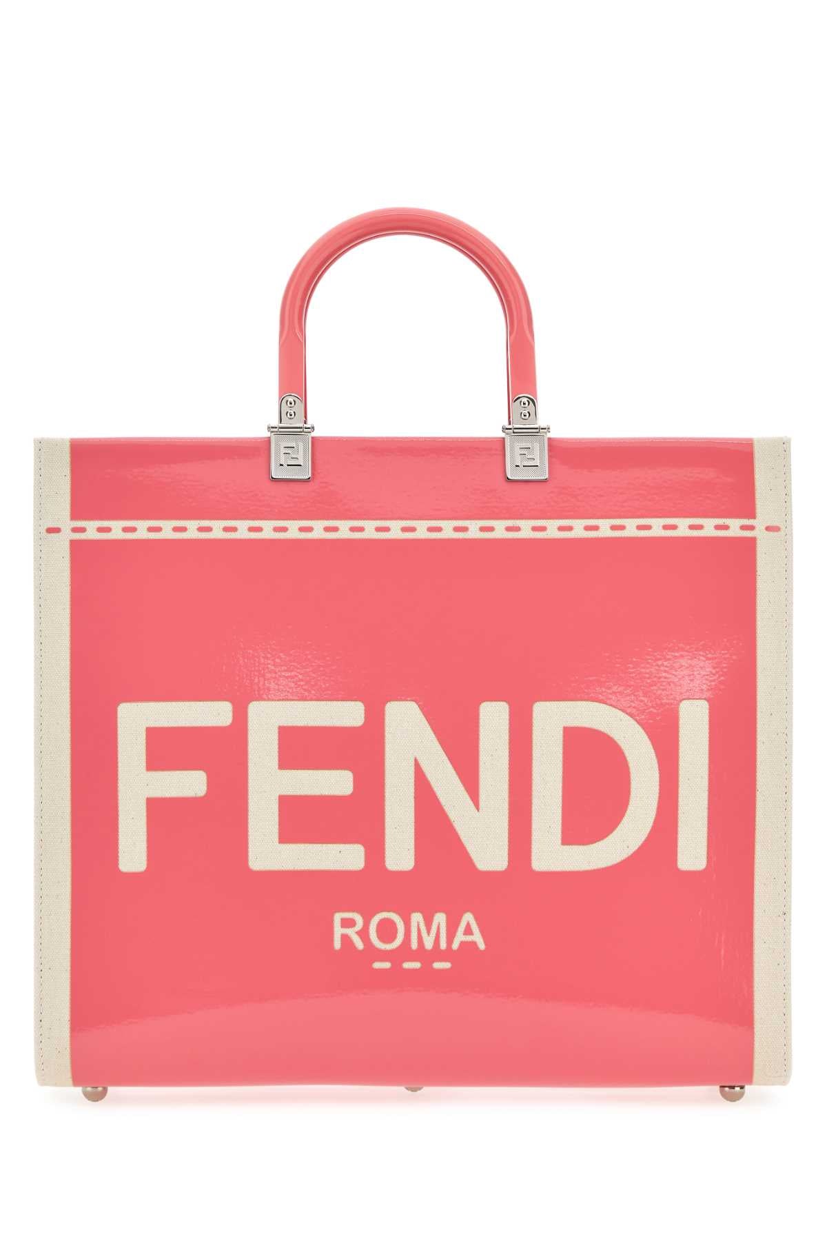 Fendi Women Two-Tone Canvas Medium Sunshine Shopping Bag by Luosophy