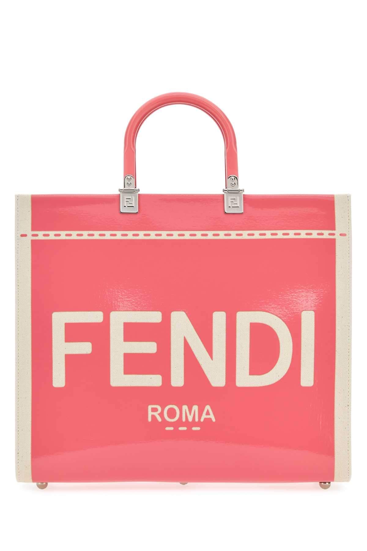 Fendi Women Two-Tone Canvas Medium Sunshine Shopping Bag DestGlow