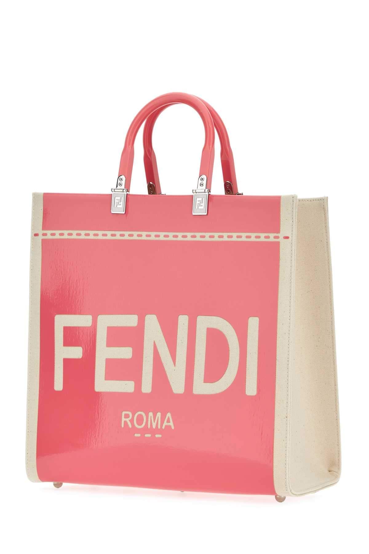 Fendi Women Two-Tone Canvas Medium Sunshine Shopping Bag DestGlow