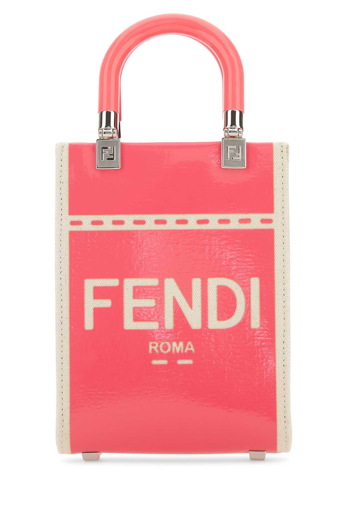Fendi Women Two-Tone Canvas Mini Sunshine Handbag DestGlow