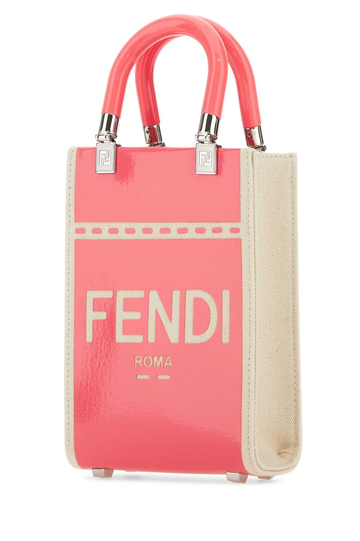 Fendi Women Two-Tone Canvas Mini Sunshine Handbag DestGlow