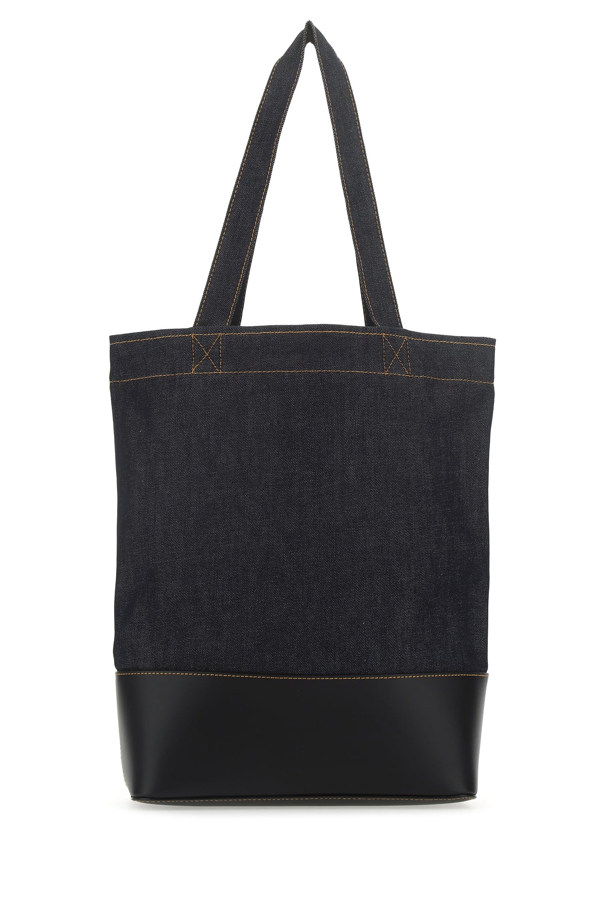 A.P.C. Men Blue Denim And Leather Shopping Bag DestGlow