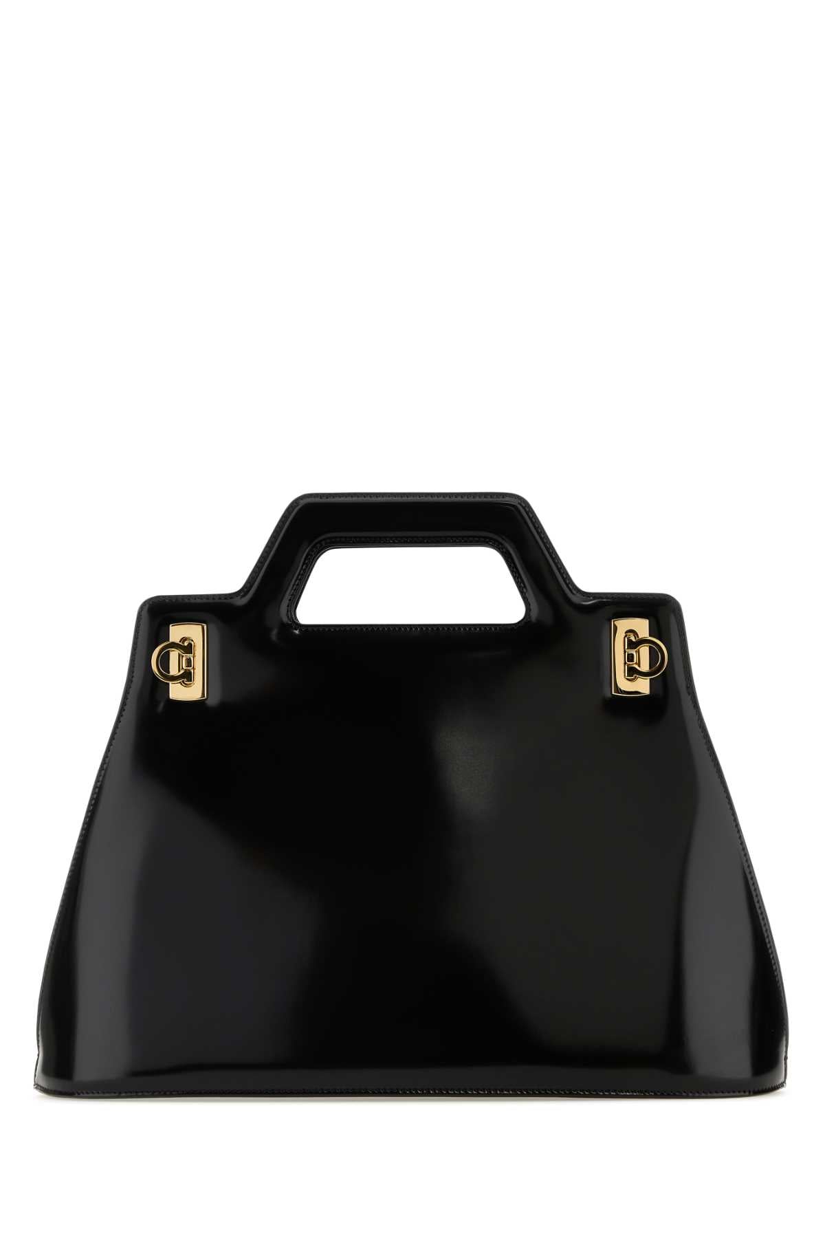 Salvatore Ferragamo Women Black Leather Wanda M Handbag DestGlow