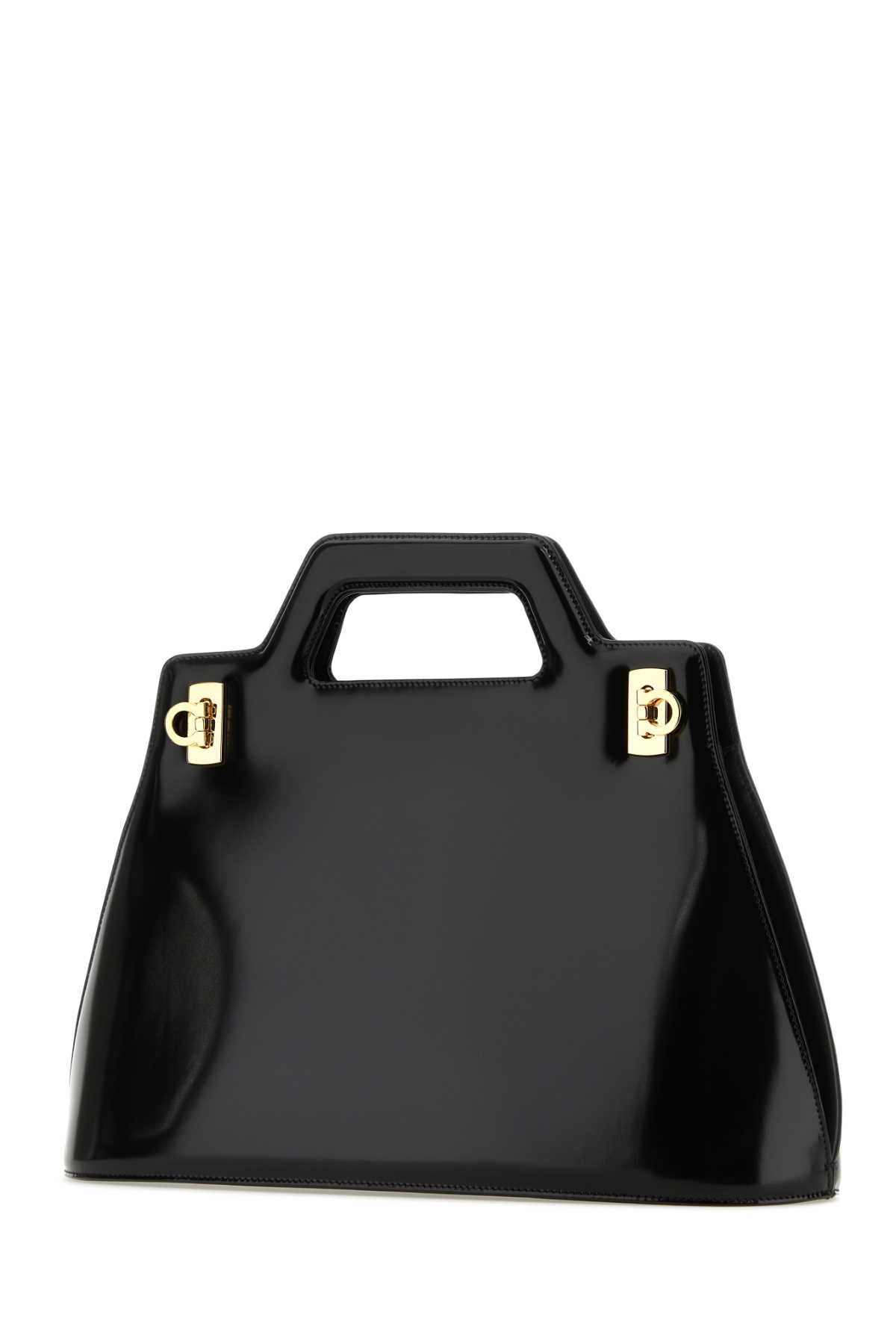 Salvatore Ferragamo Women Black Leather Wanda M Handbag DestGlow