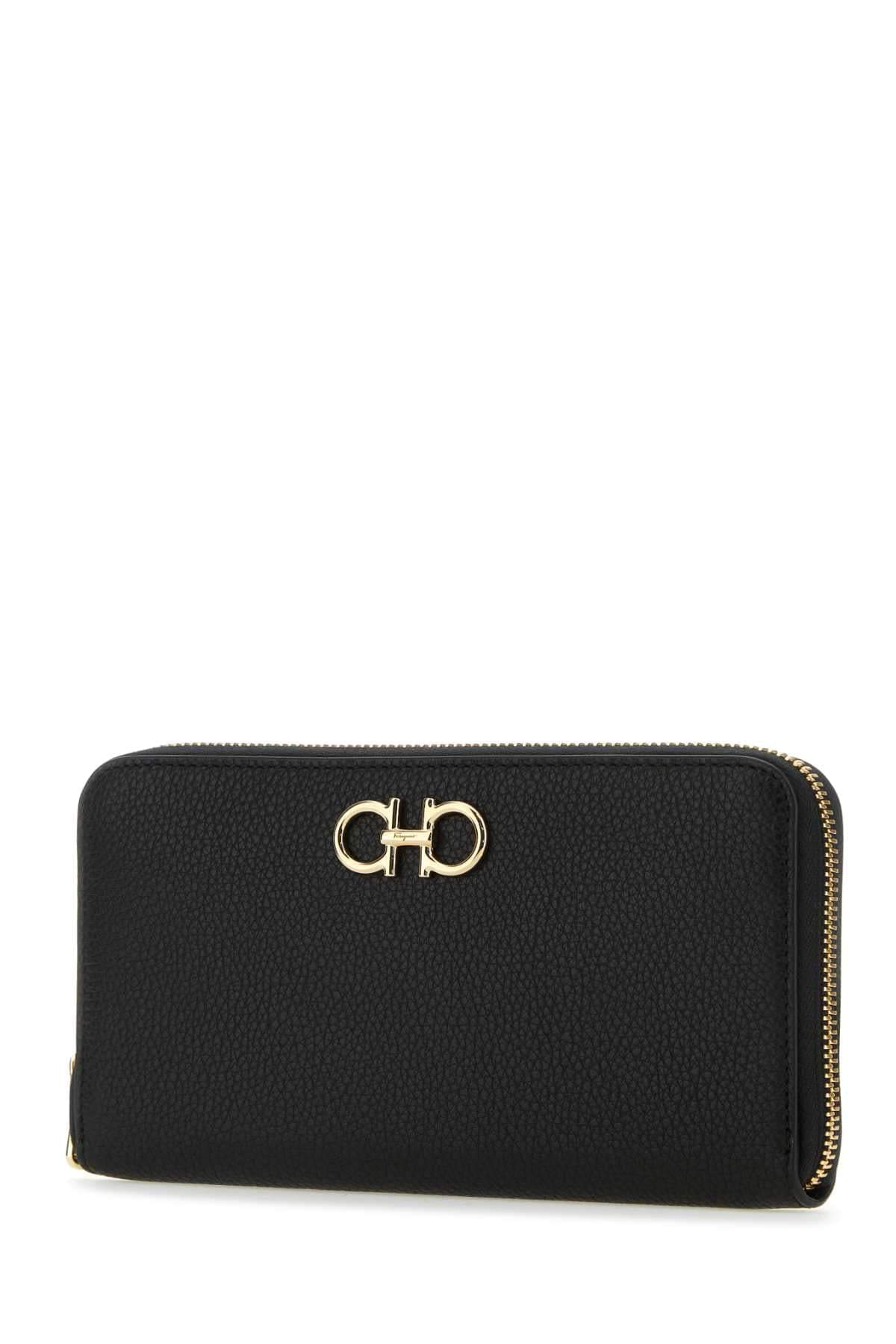Salvatore Ferragamo Women Black Leather Wallet DestGlow