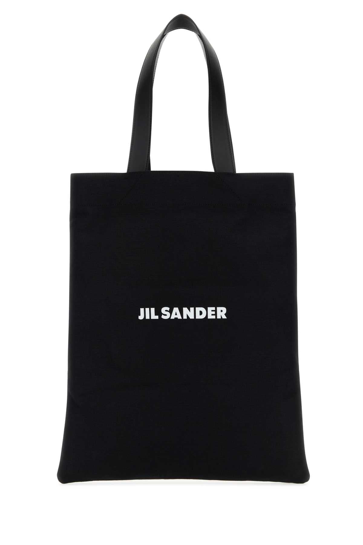 Jil Sander Men Black Canvas Medium Book Shopping Bag by Luosophy