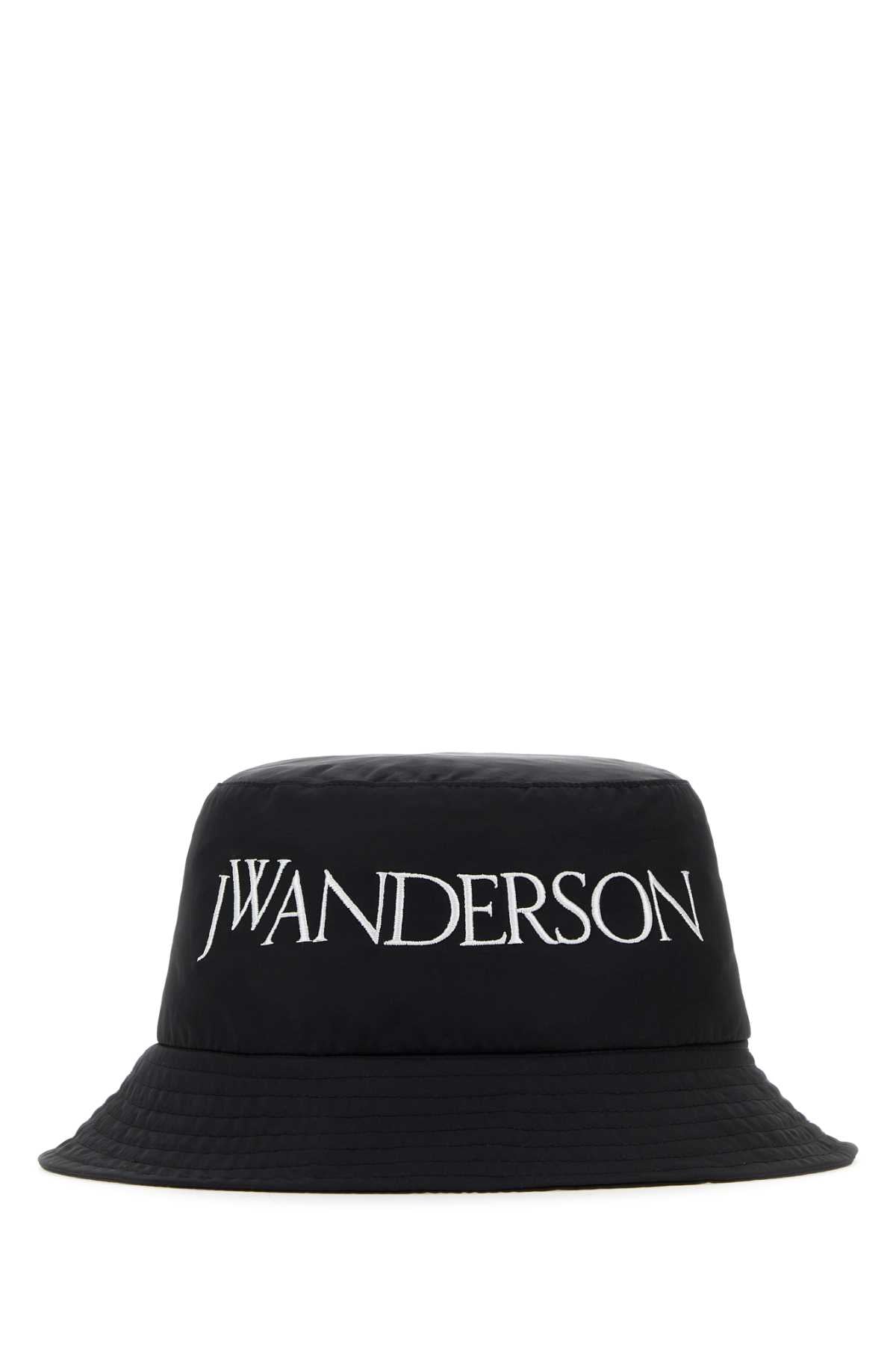 Jw Anderson Unisex Black Nylon Blend Bucket Hat by Luosophy