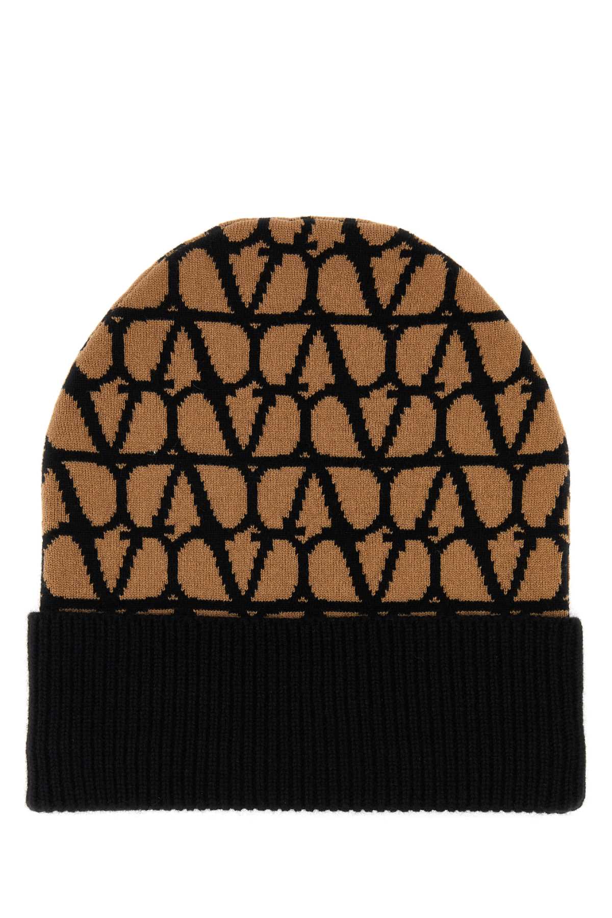 Valentino Garavani Women Printed Cashmere Beanie Hat DestGlow