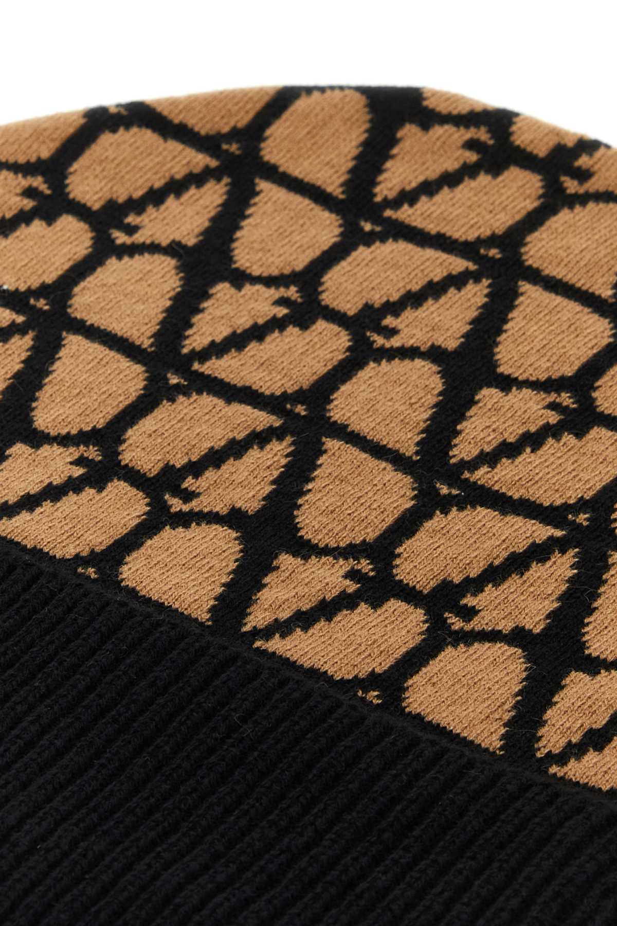 Valentino Garavani Women Printed Cashmere Beanie Hat DestGlow