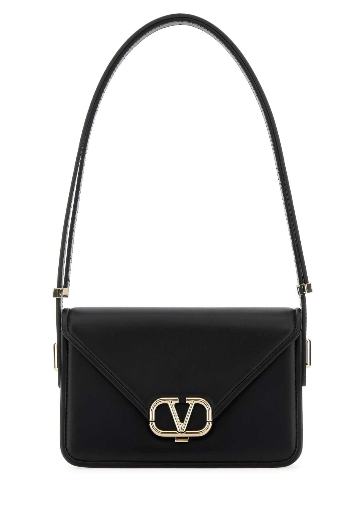 Valentino Garavani Women Black Leather Vlogo Crossbody Bag DestGlow