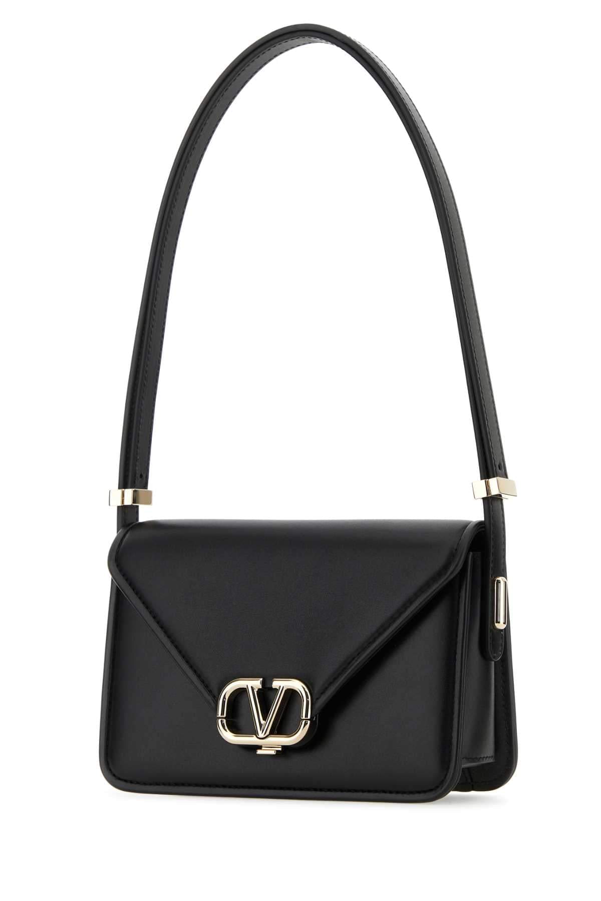 Valentino Garavani Women Black Leather Vlogo Crossbody Bag DestGlow
