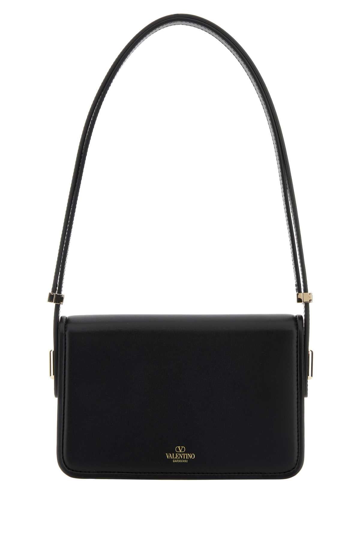 Valentino Garavani Women Black Leather Vlogo Crossbody Bag DestGlow