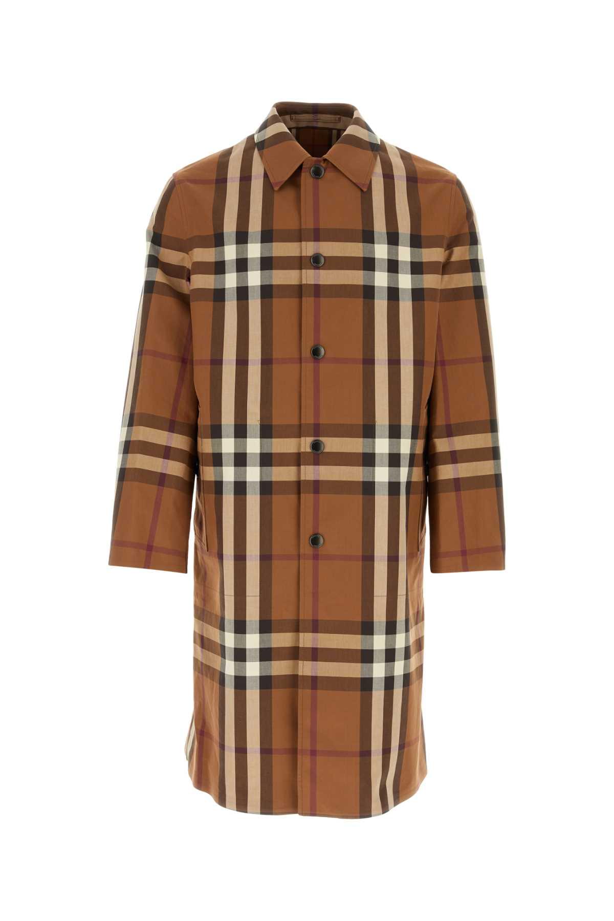 Burberry Men Embroidered Cotton Eversible Overcoat DestGlow