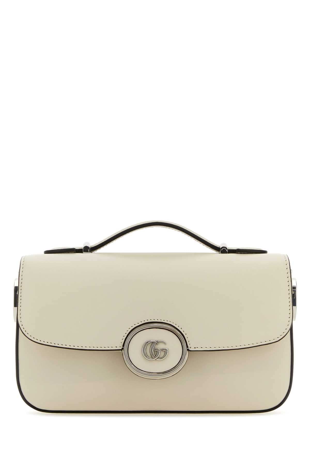 Gucci Women Ivory Leather Mini Petite Gg Handbag DestGlow