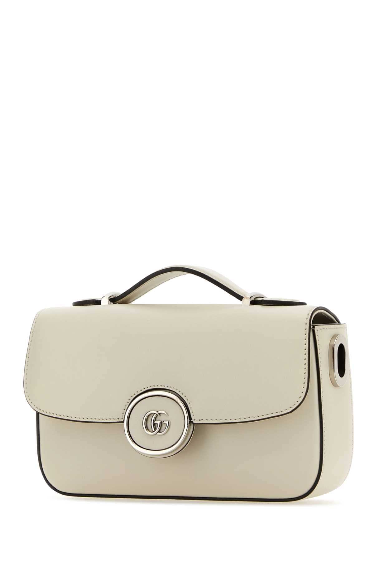 Gucci Women Ivory Leather Mini Petite Gg Handbag DestGlow