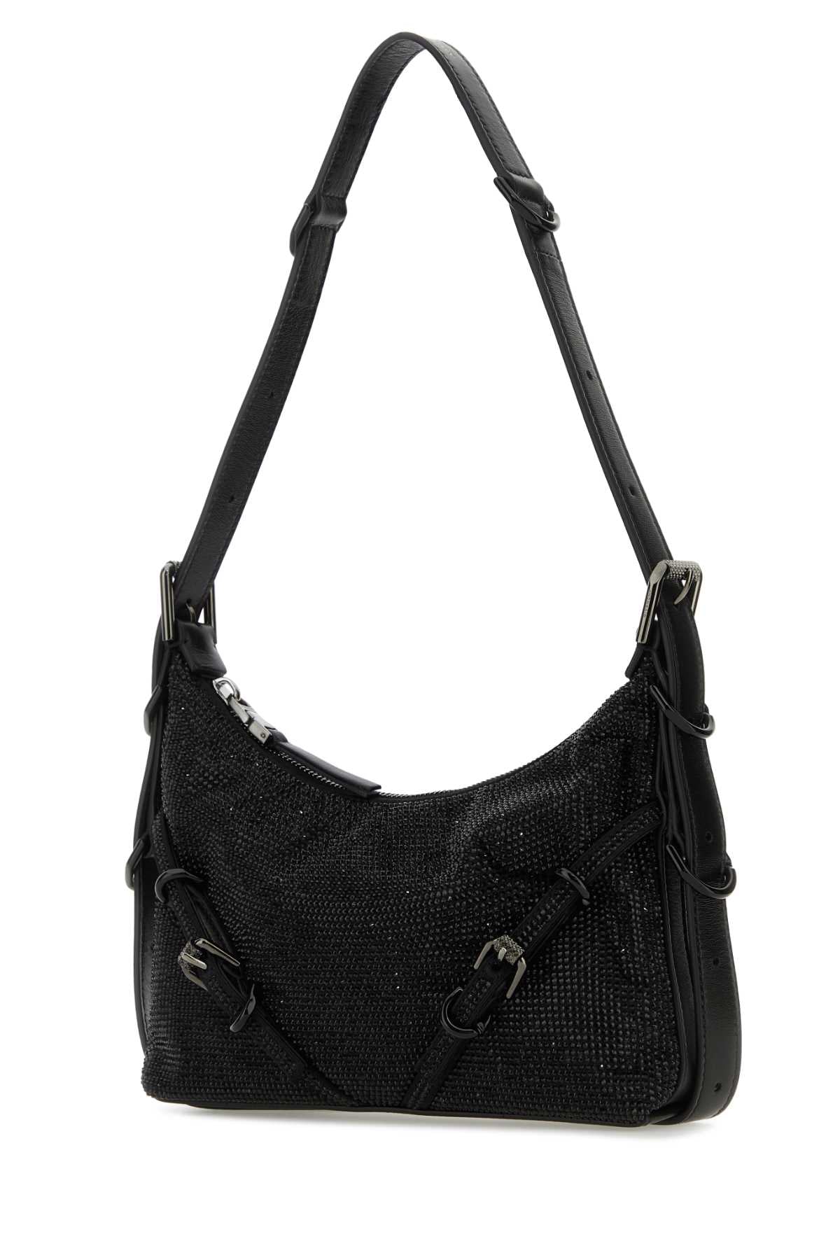 Givenchy Women Black Fabric Mini Voyou Shoulder Bag DestGlow
