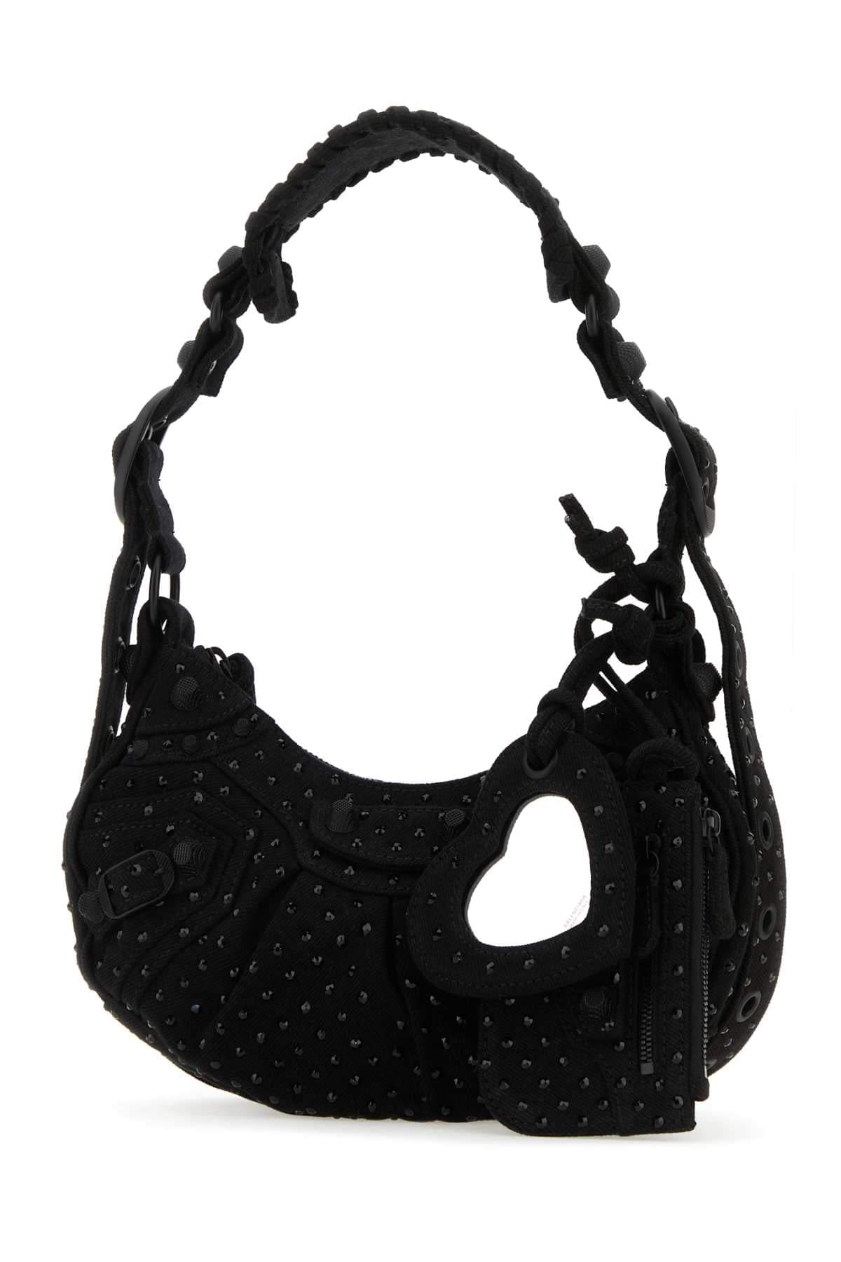 Balenciaga Women Embellished Denim Le Cagole Xs Shoulder Bag DestGlow