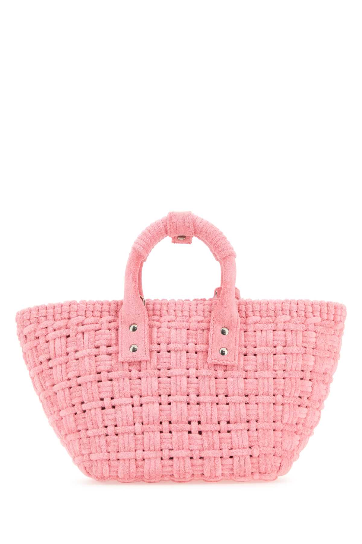 Balenciaga Women Pink Terry Fabric Bistro Xs Handbag DestGlow