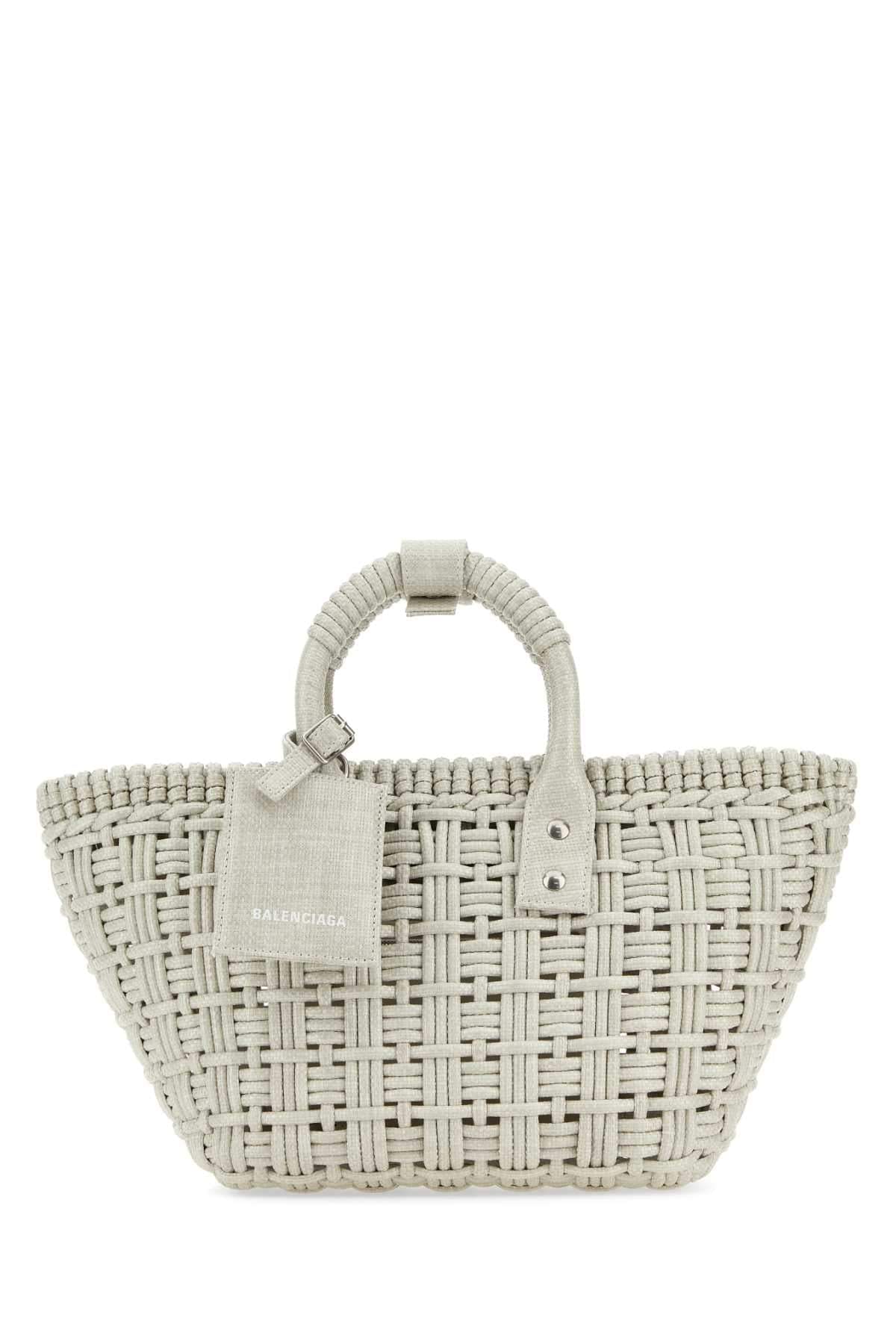 Balenciaga Women Sand Raffia Bistro Xs Handbag DestGlow