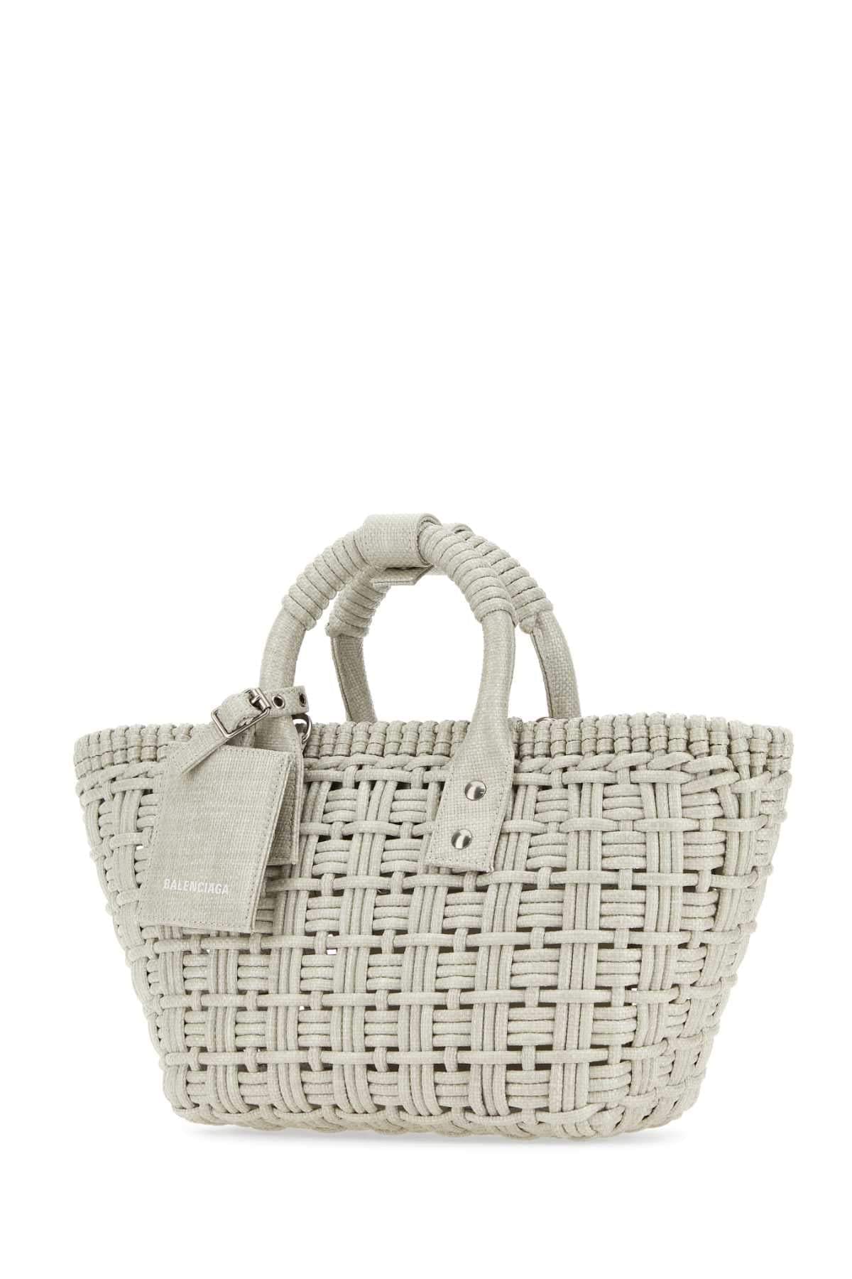Balenciaga Women Sand Raffia Bistro Xs Handbag DestGlow
