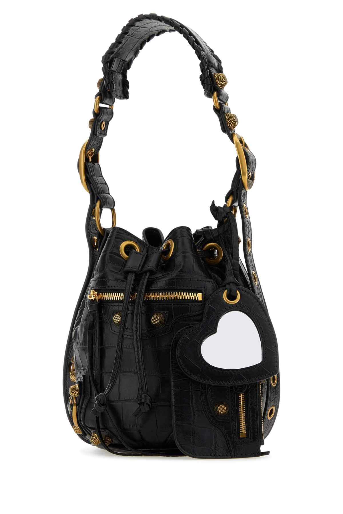 Balenciaga Women Black Leather Le Cagole Xs Bucket Bag DestGlow
