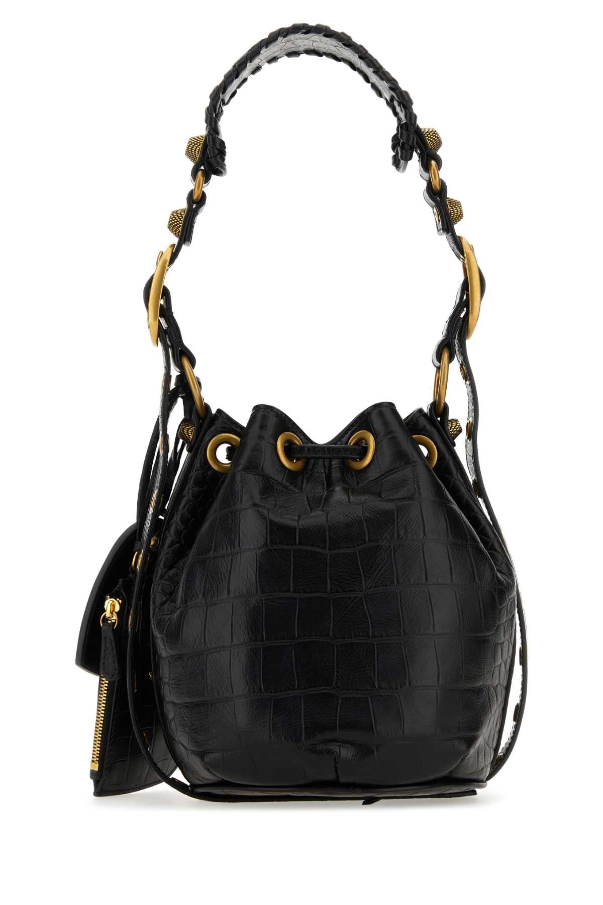 Balenciaga Women Black Leather Le Cagole Xs Bucket Bag DestGlow