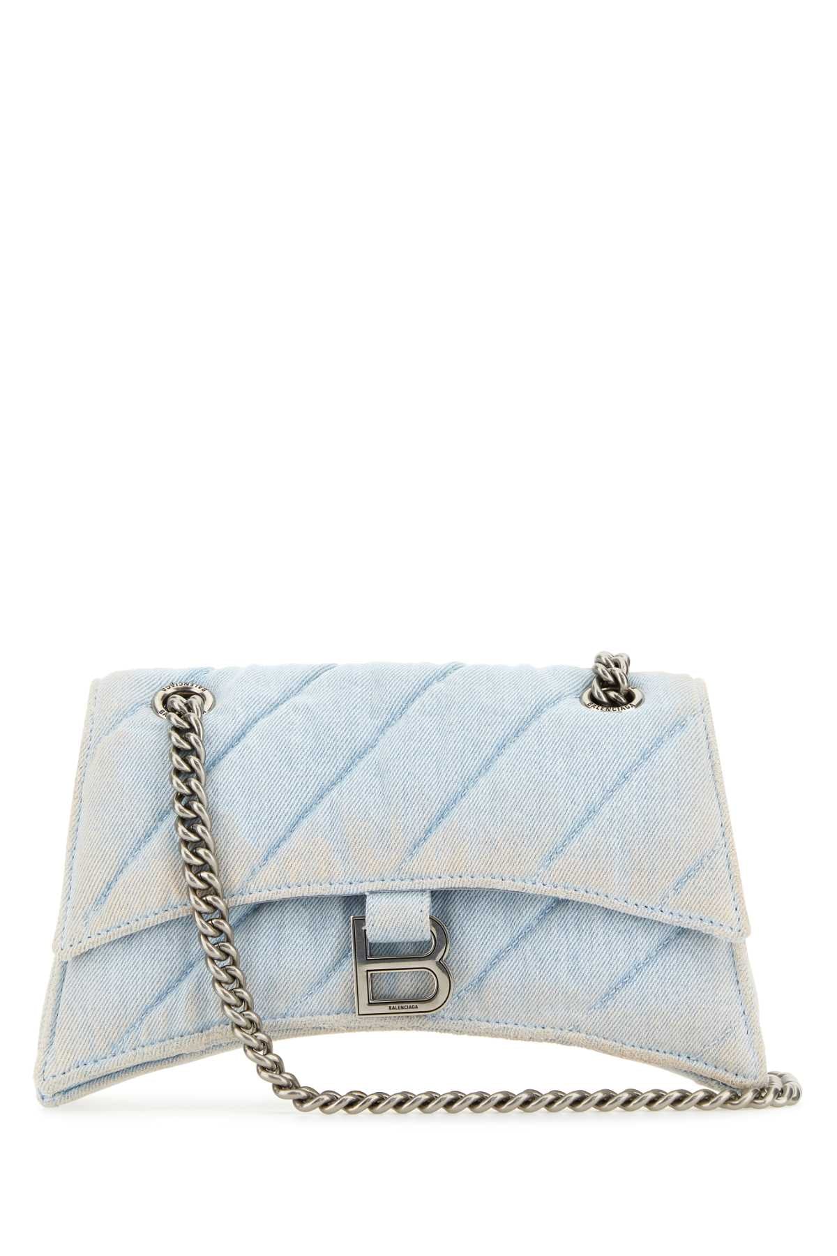 Balenciaga Women Denim Crush S Shoulder Bag DestGlow